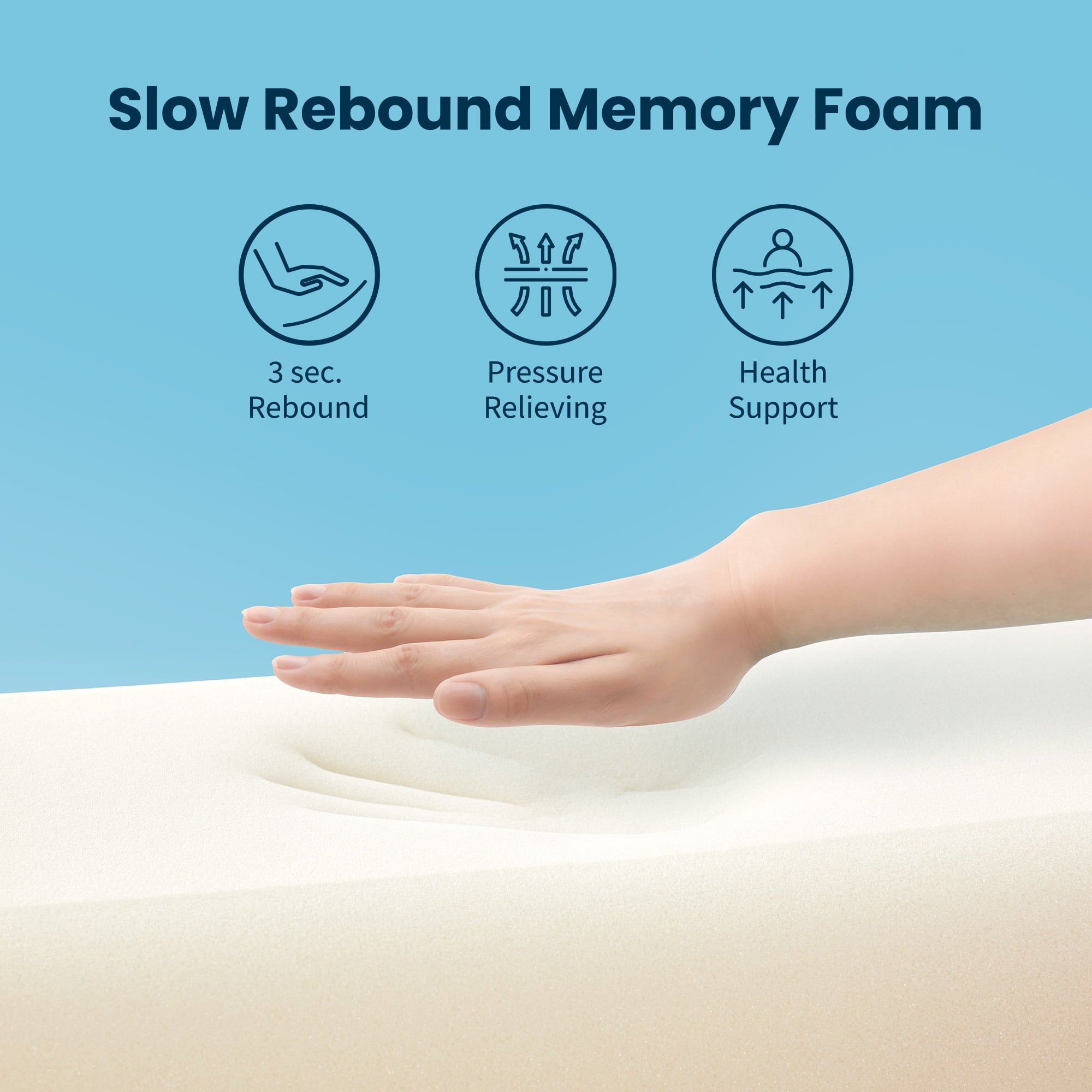 Decorative Plump Standard Cooling Memory Foam Pillow, Ergonomic Adjustable Orthopedic Contour Bed Pillows Neck Support for Side Back S... - Ergonomic Memory Foam Pillow for Neck Pain Support Detail