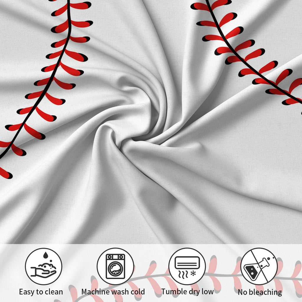 Cooling Sateen Baseball Sheet Set Sports Theme Bedding Set for Kids 3D Baseball Pattern Bed Sheets Baseball Games Bed Sheet Set Room... - Cooling Hotel Quality Bedding Sheets and Pillowcases Detail