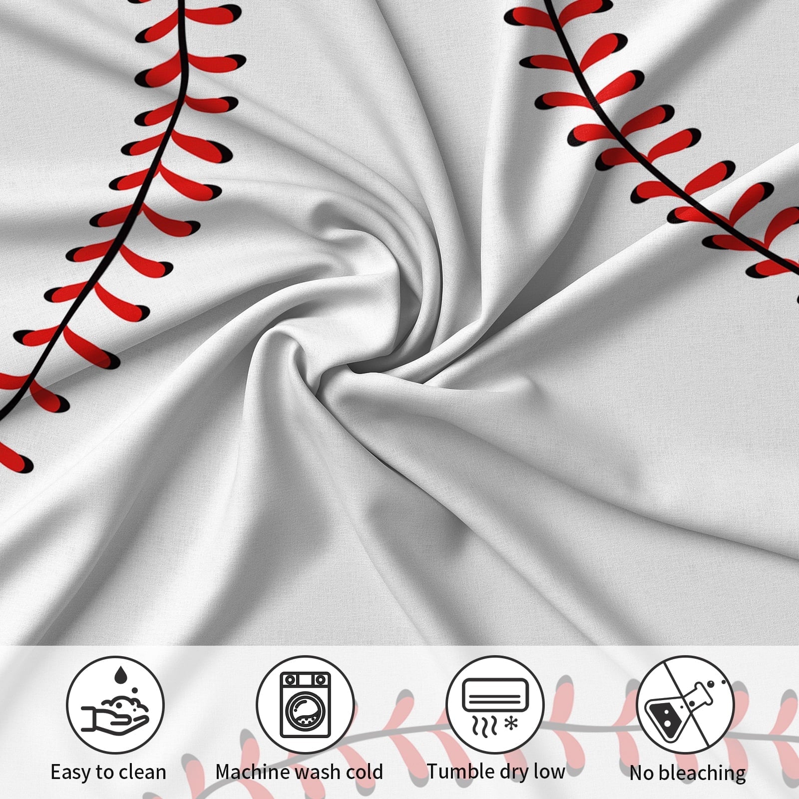 Cooling Sateen Baseball Sheet Set Sports Theme Bedding Set for Kids 3D Baseball Pattern Bed Sheets Baseball Games Bed Sheet Set Room... - Cooling Hotel Quality Bedding Sheets and Pillowcases Detail