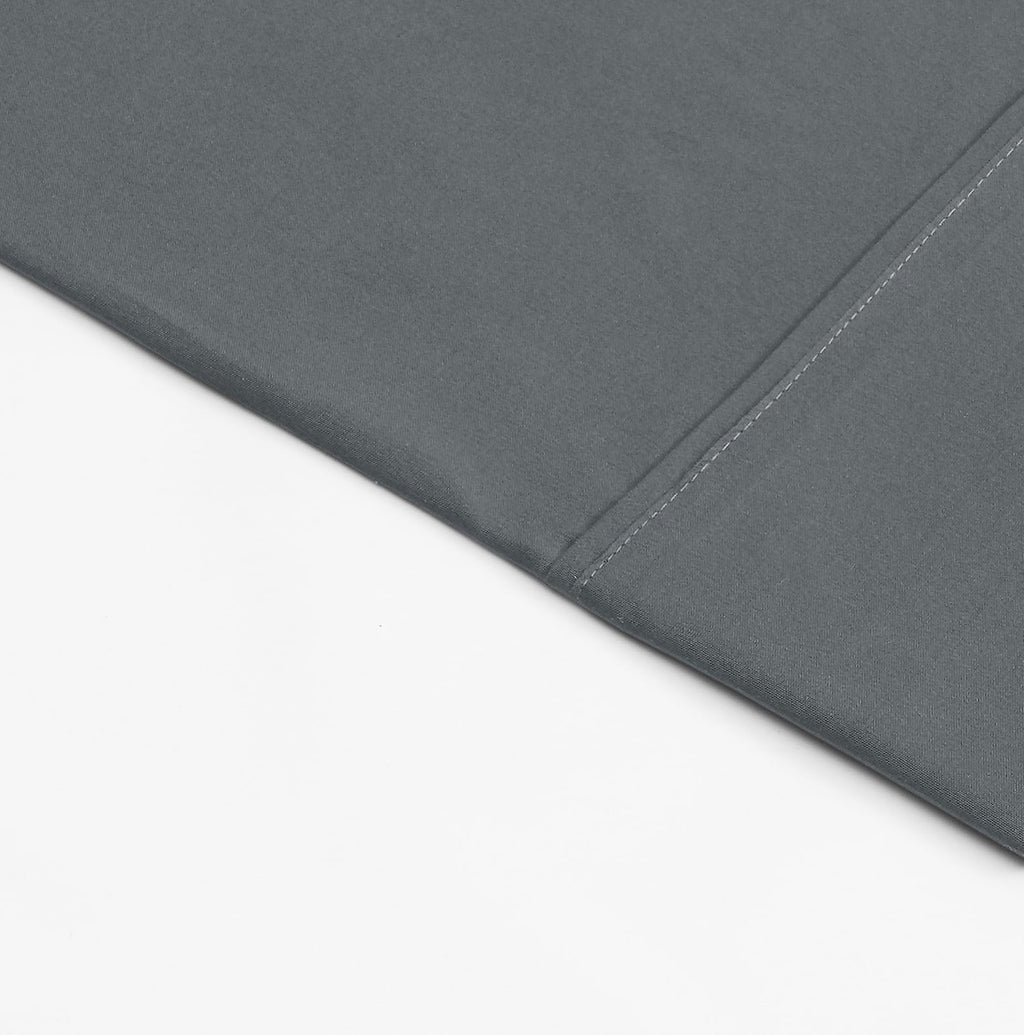 Premium Egyptian Cotton Super Soft Brushed Microfiber Bed Sheet Set, Soothing Gray, Queen, 4 Piece - Premium Ultra-Soft Pillowcase Pair for Sleeping Detail