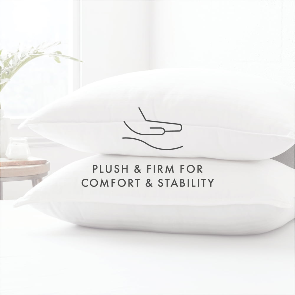 Ergonomic Memory Foam Bed Pillow 2-Pack Standard/Queen Size For All Sleep Styles - Back, Side and Stomach Sleepers - Orthopedic Shredded Foam Bed Pillow Set Detail