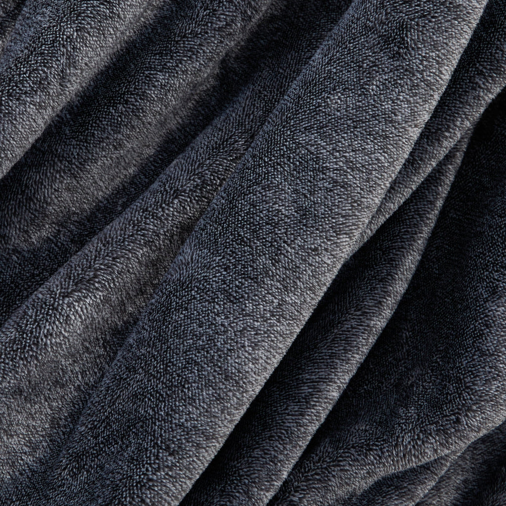 Lightweight Warm Plush Heathered Soft Oversized Throw Blanket, Gray - Cozy Fleece Throw Blanket for Couch & Bed Detail