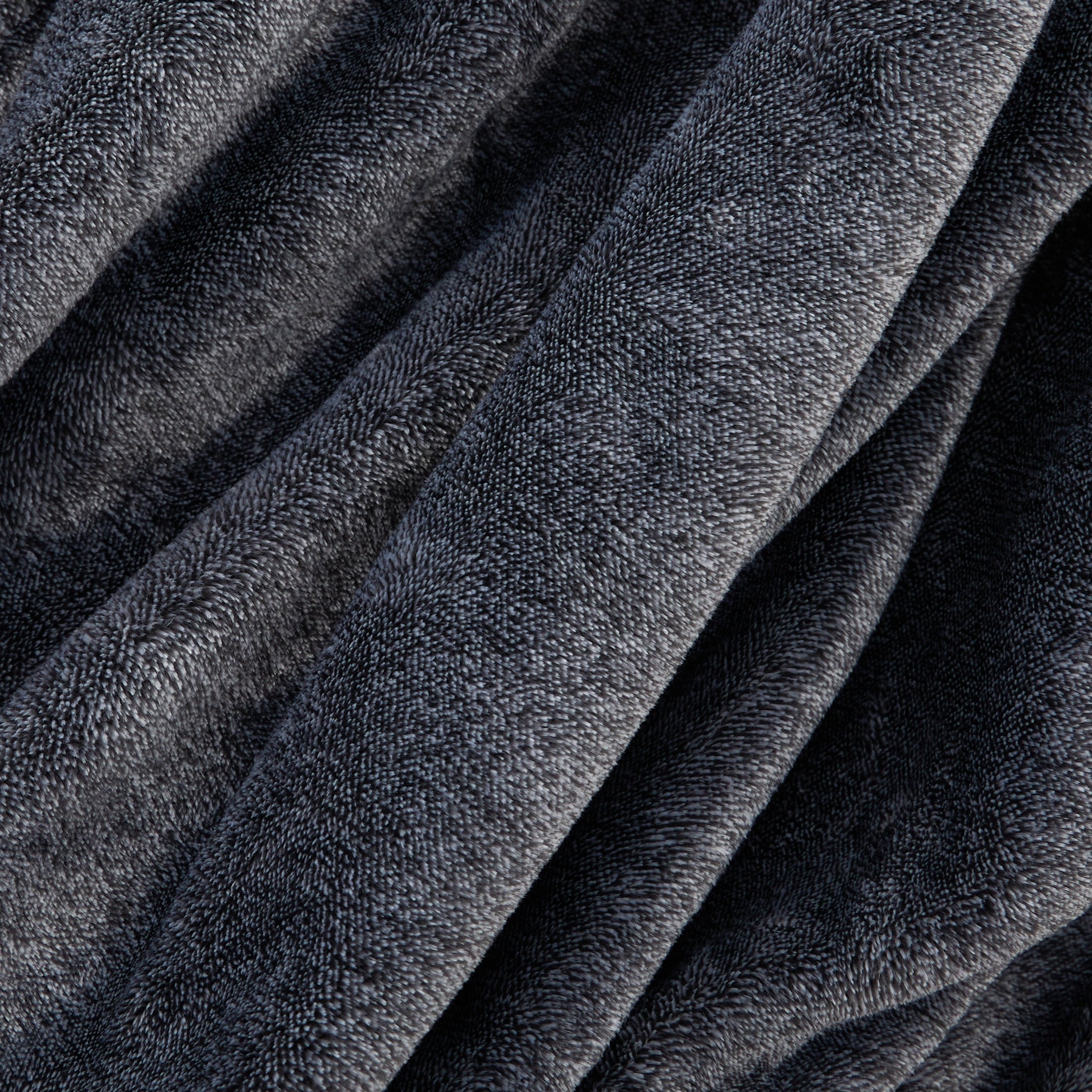 Lightweight Warm Plush Heathered Soft Oversized Throw Blanket, Gray - Cozy Fleece Throw Blanket for Couch & Bed Detail