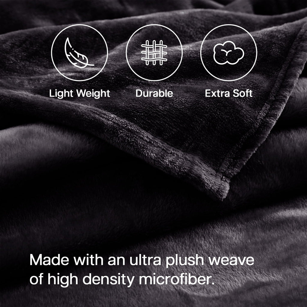 Reversible Sherpa Microplush Fleece Blanket Cozy for Bed and Throw Cozy for Bed and Throw 310 GSM Soft Microfiber Lightweight Warm Fluf... - Lightweight Plush Warm Blanket for All Seasons Detail