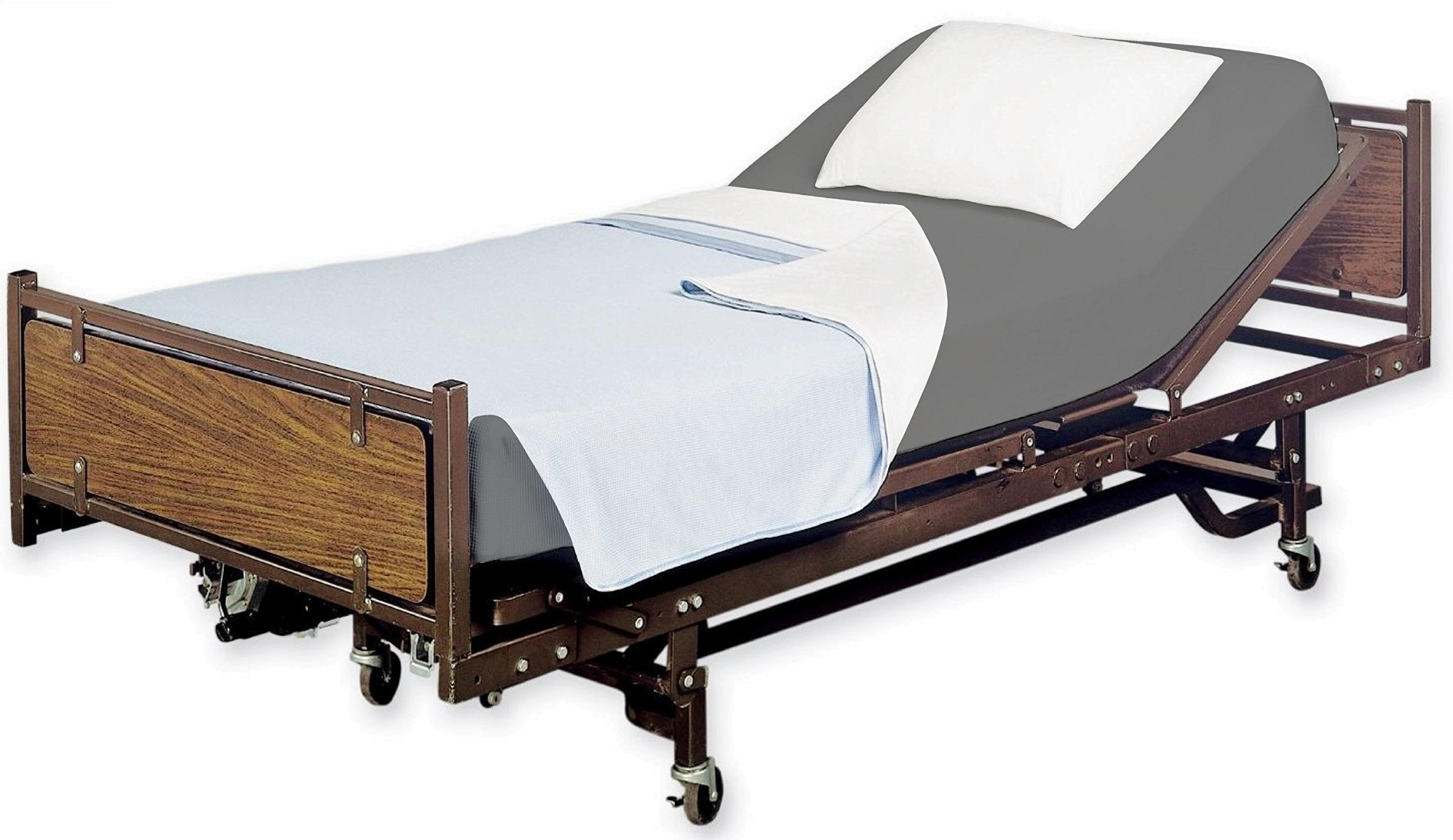 Breathable Luxury 2 Pack Fitted Hospital Bed Sheets with Elastic All Around for a Double Brushed Ultra Soft Breathable 100% Microfiber ... - Luxury Bed Sheet Set with Deep Pockets Detail