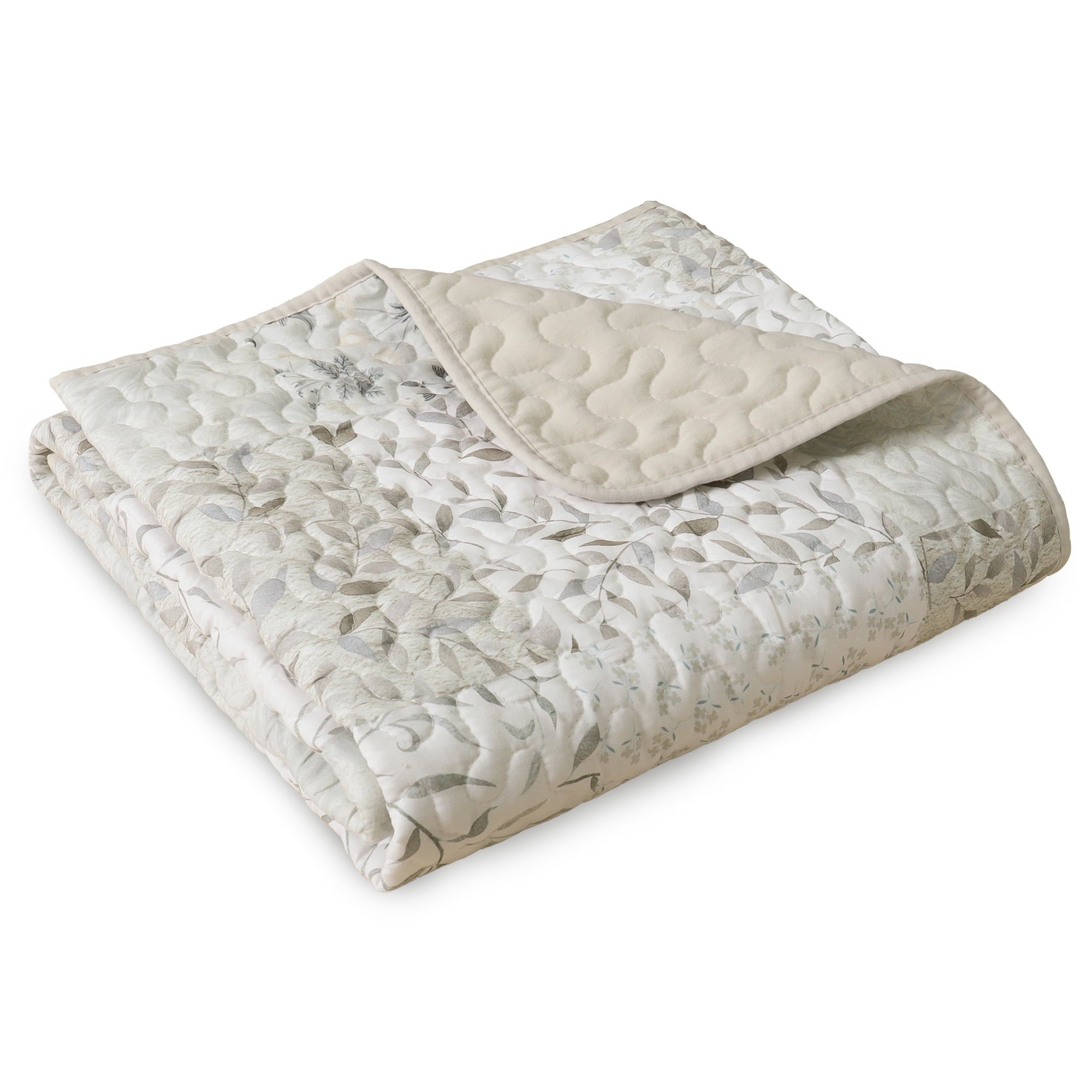 Lightweight Warm Microfiber Boho Patchwork Pattern Quilted Throw Blanket for Bed/Couch/Sofa, Soft and Lightweight (50"x 60", Grey) - Cozy Fleece Throw Blanket for Couch & Bed Detail