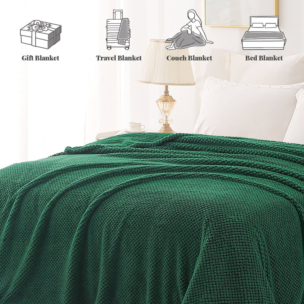 Reversible Sherpa Fuzzy Fleece 50"x70" Throw Blanket for Couch, Fluffy Warm Soft Jacquard Blankets for Fall Winter, Lightweight and Coz... - Super Soft Reversible Sherpa Flannel Blanket Detail
