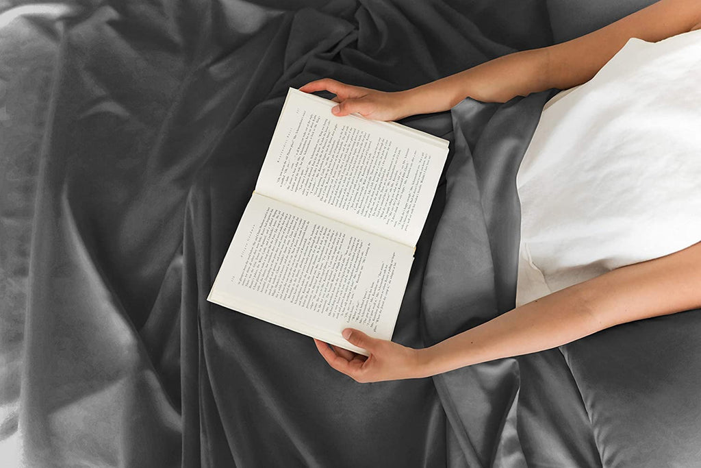 Breathable Luxury 4-Piece Extra Deep Pocket Sheet Set - Full Size Breathable & Cooling Bed Sheets Fits 18"-24" Mattresses, Gray - Luxury Bed Sheet Set with Deep Pockets Detail