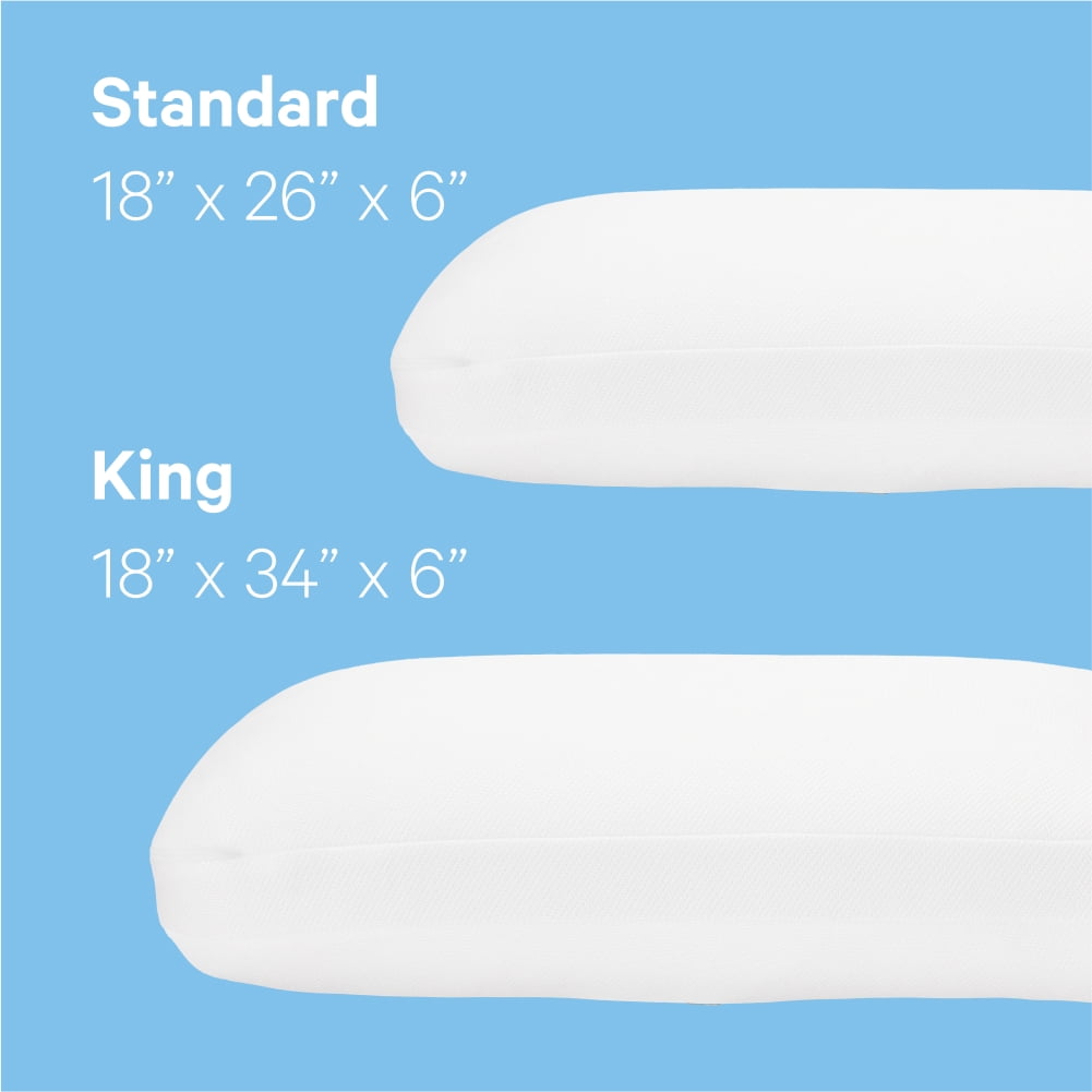Orthopedic Support Essential Cooling Foam Pillow, Standard - Hotel Quality Plush Sleeping Pillows Detail