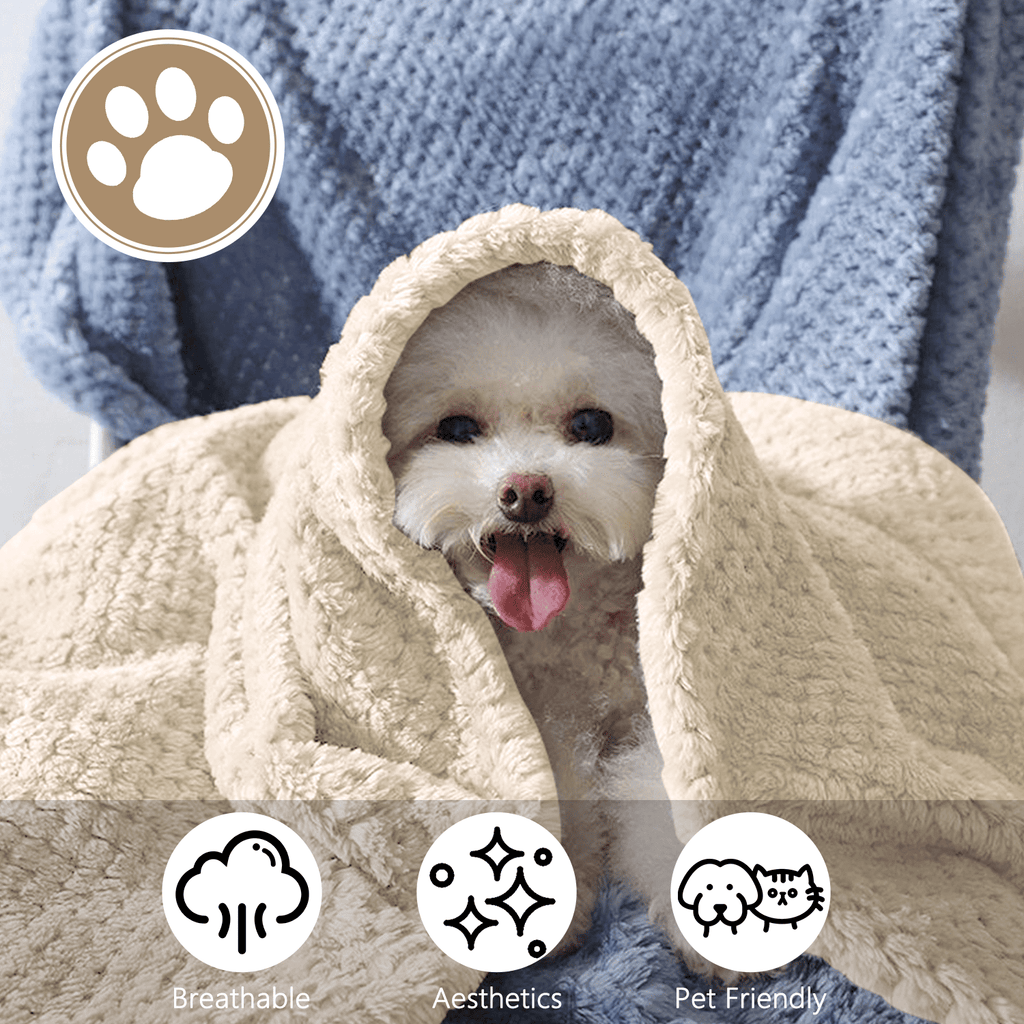 Cozy Fleece Ultra Soft Throw Blanket, Warm Cozy Blankets for Couch Bed Chair, Breathable and Lightweight Blankets for All Seasons... - Cozy Fleece Throw Blanket for Couch & Bed Detail