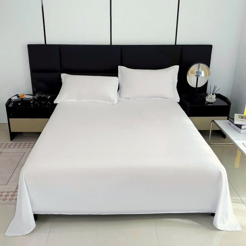 Cooling Sateen Color Twin Size Flat Sheet - Hotel Quality Top Flat Bed Sheet Only, Ultra Soft, Comfy, Breathable & Cooling - Fade & ... - Breathable Egyptian Cotton Flat & Fitted Sheets Detail