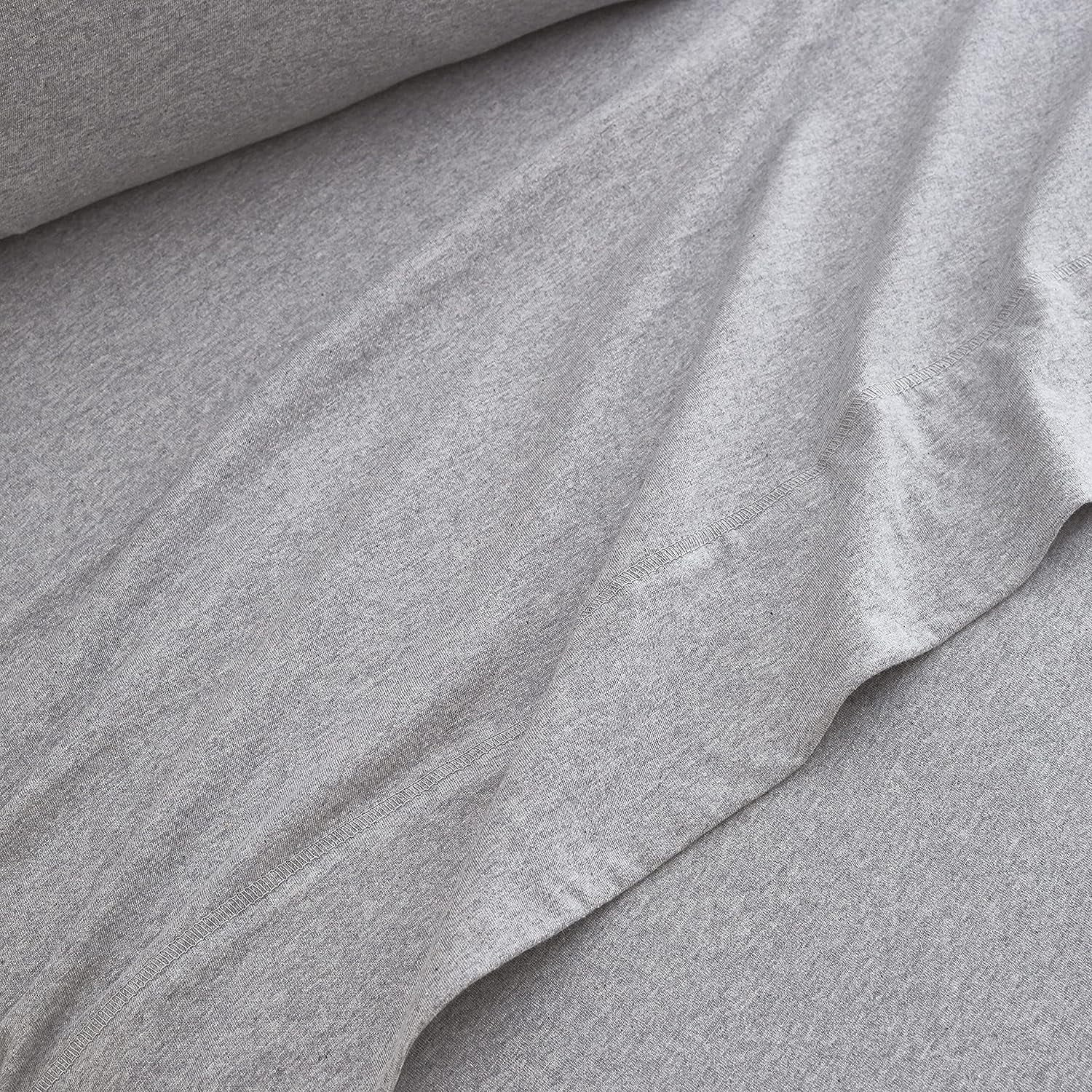 Breathable Luxury Jersey Knit Full Size Sheets 4pc|100% T-Shirt Cotton Blend Super Soft Breathable Jersey Sheets Full Size Bed, Stretch... - Luxury Bed Sheet Set with Deep Pockets Detail