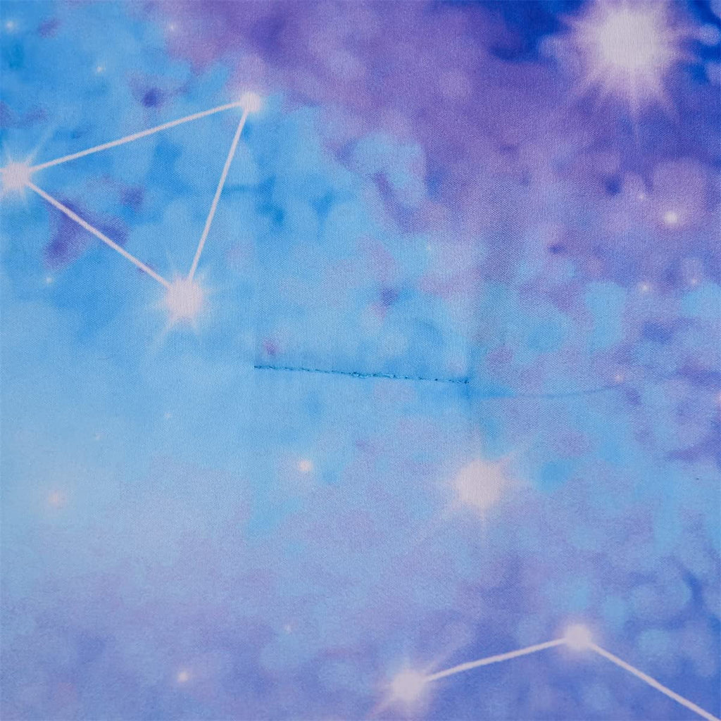 Luxurious Quilted Tie Dye Constellation Ombre Comforter Set Twin Gradient Galaxy Bedding Set Blue Purple - Cloud-Like Soft Lightweight Bed Comforter Detail