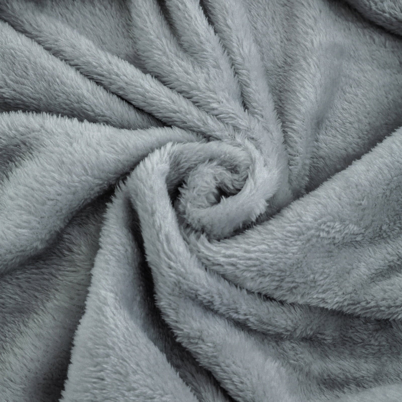 Reversible Sherpa Super Soft Plush Blanket, Gray, Twin, Adult/Teen - Luxury Knitted Decorative Throw Blanket with Fringes Detail