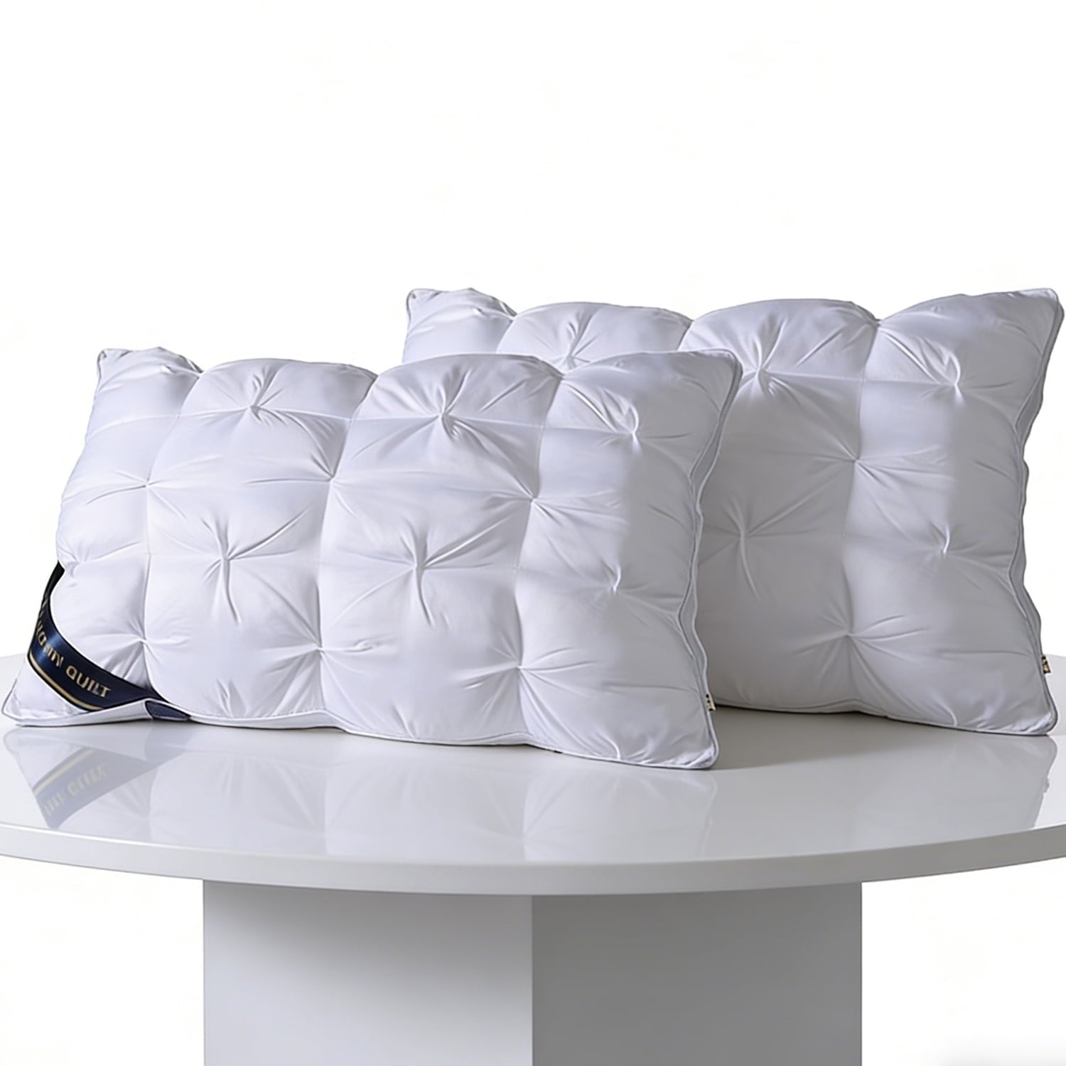 Hotel Collection 2-Pack White Twisted Bed Pillows (20" x 16.5") - Soft Plush Down Alternative, Breathable and Hypoallergenic, Standard... - Decorative Throw Pillow Cushion for Sofa & Bed Detail