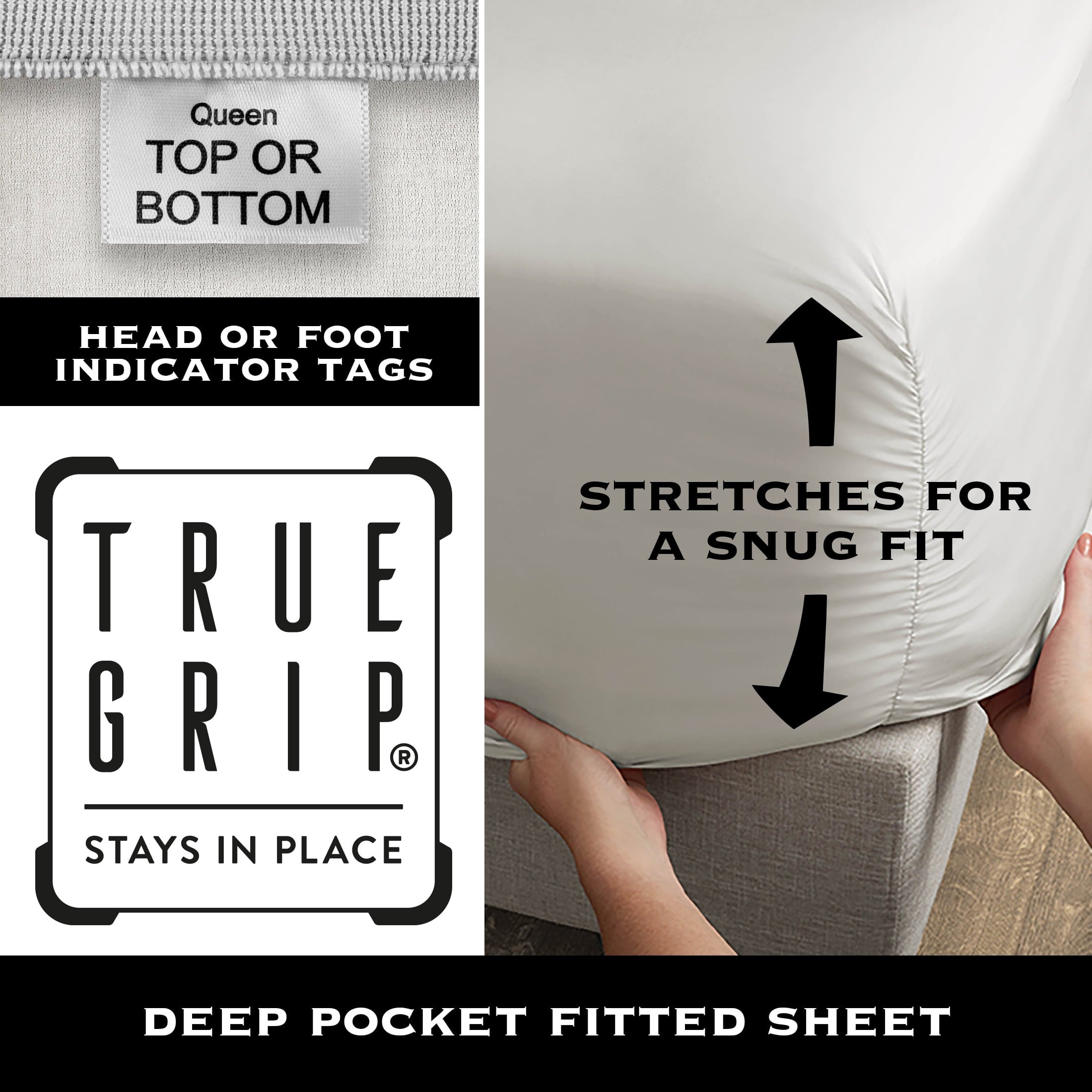 Breathable Luxury 4-Piece 600 Thread Count White Egyptian Cotton Adult Bed Sheet Set, King - Deep Pocket - Breathable Egyptian Cotton Flat & Fitted Sheets Detail