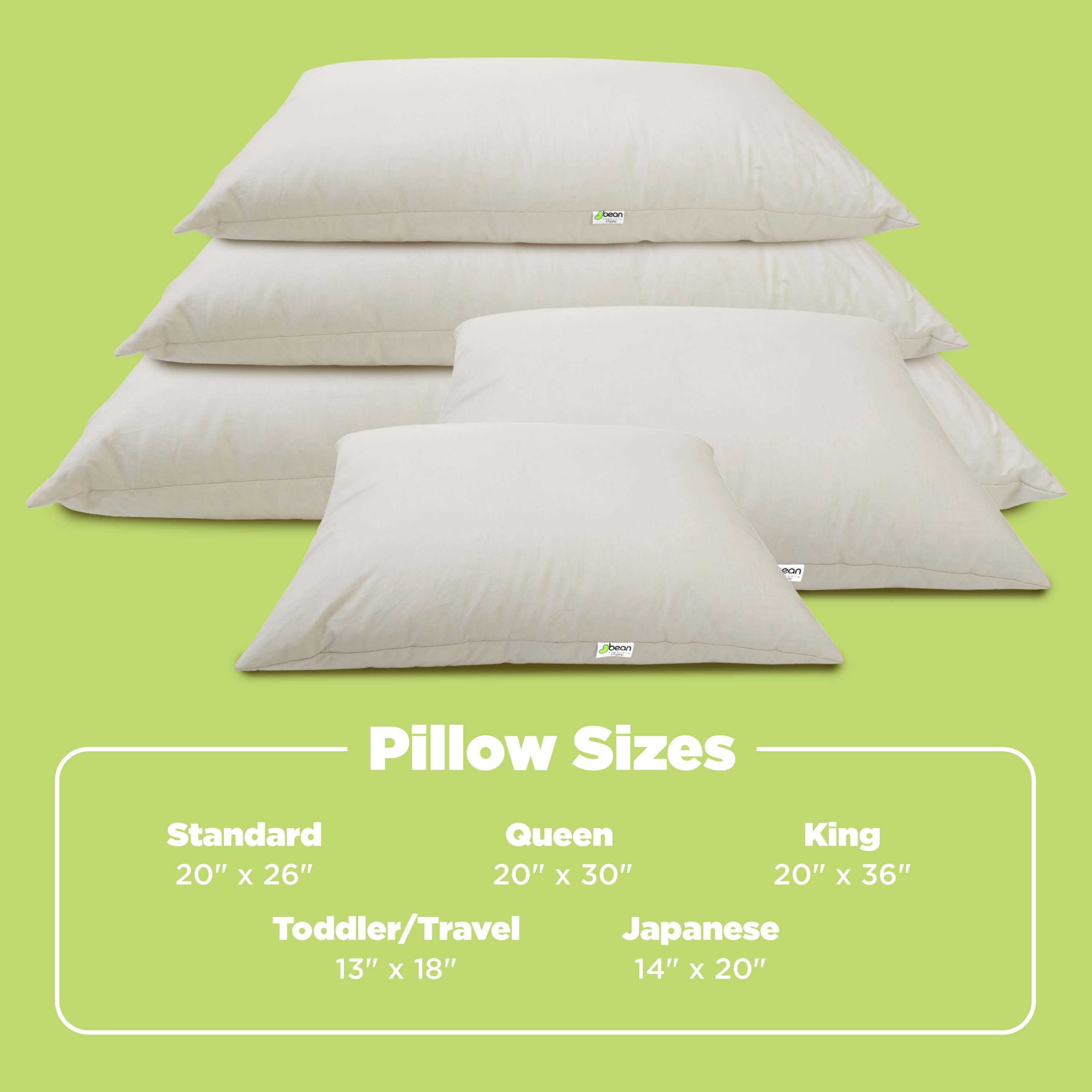Hotel Collection Kapok 20x26" Standard Bed Pillow – Organic Cotton Fabric Soft Sleeping Pillow - Made in USA - Hotel Quality Plush Sleeping Pillows Detail