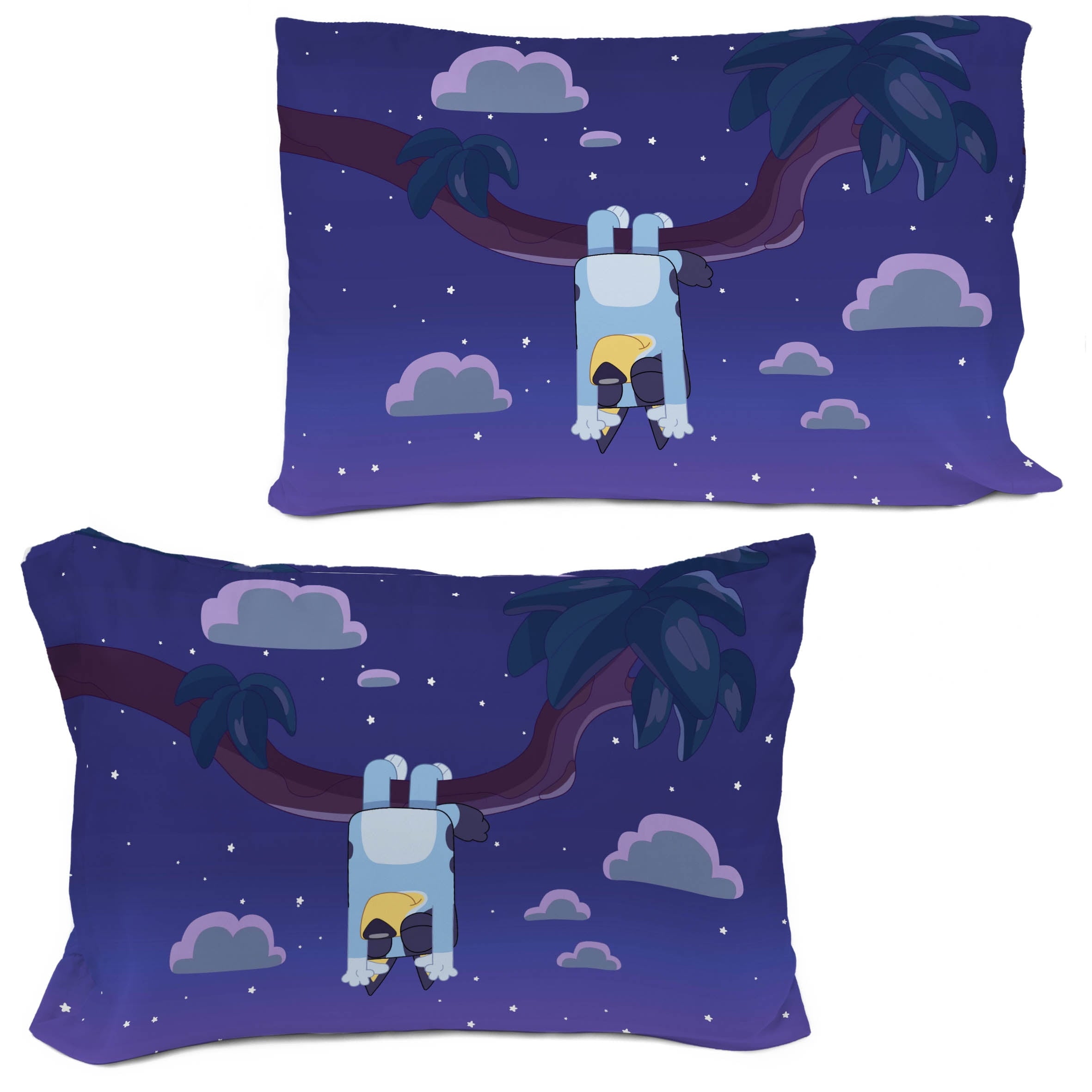 All-Season Dream Kids 2 Piece Blue Reversible Comforter and Pillowcase Bedding Set, Twin/Full - Cloud-Like Soft Lightweight Bed Comforter Detail