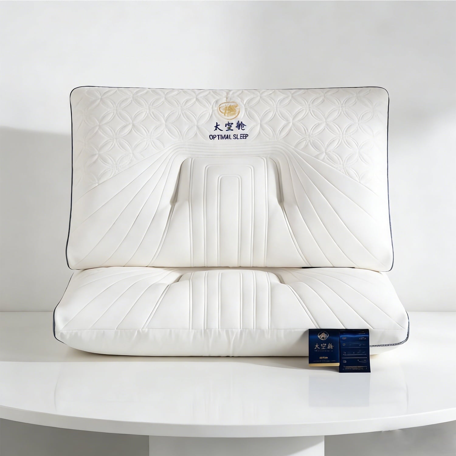 Decorative Plump 2-Pack Space Capsule Bed Pillow (29.13" x 18.9") - Plush and Supportive - Decorative Throw Pillow Cushion for Sofa & Bed Detail