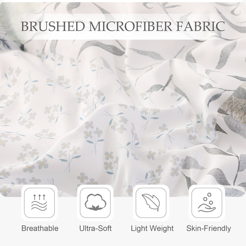 Hypoallergenic Cloud 3-Piece Patchwork King Size Comforter Set, Microfiber Bedding Down Alternative Comforter for All Seasons with 2 Pillo... - Cloud-Like Soft Lightweight Bed Comforter Detail