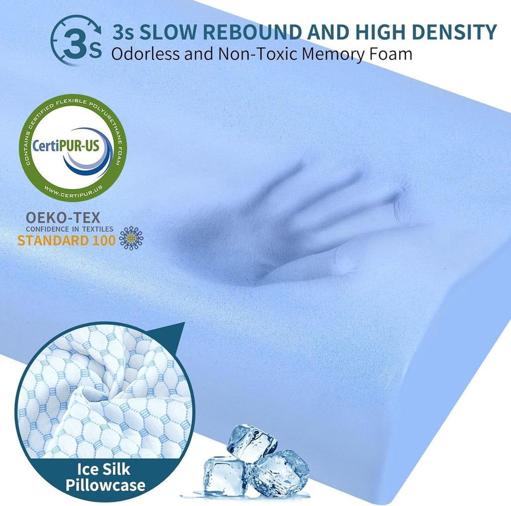 Fluffy Shredded for Neck Pain Relief, Contour Memory Foam s for Sleeping, Odorless Ergonomic Adjustable Orthopedic Cooling Bed Neck S... - Hotel Quality Plush Sleeping Pillows Detail