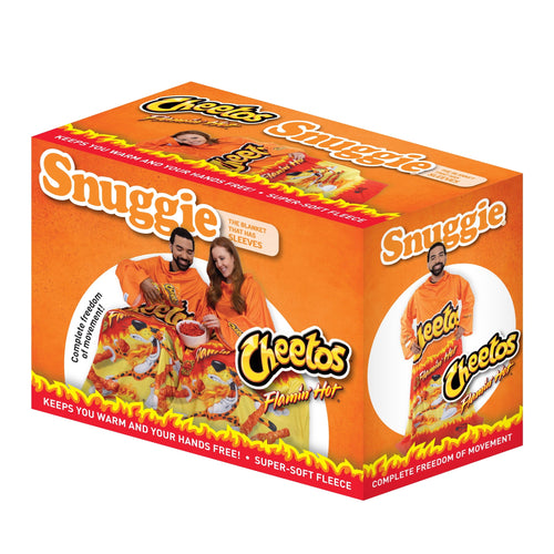 Cozy Fleece Cheetos Flaming Hot Wearable Blanket - Super Soft Reversible Sherpa Flannel Blanket Detail