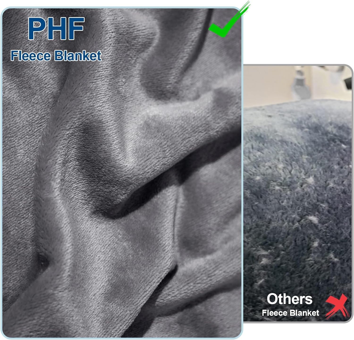 Super Soft Flannel Fleece Throw Blanket, Fuzzy Soft Lightweight Blankets for Bed, Sofa, Suitable for All Season, Grey, 50x60 inches - Super Soft Reversible Sherpa Flannel Blanket Detail