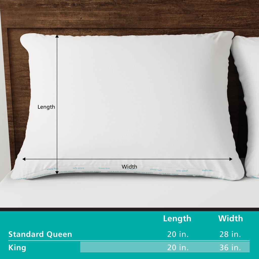 Hotel Collection Back & Side Sleeper Bed Pillow, King - Extra Firm Support (4 Pack) - Hotel Quality Plush Sleeping Pillows Detail