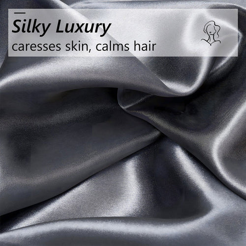 Cooling Sateen Luxury 5-Piece Satin Sheets Twin Silk Sheets Bed Sheet Set Ultra-Silky & Skin-Friendly Deep Pocket Bed Flat Fitted Sheet - Premium Ultra-Soft Pillowcase Pair for Sleeping Detail
