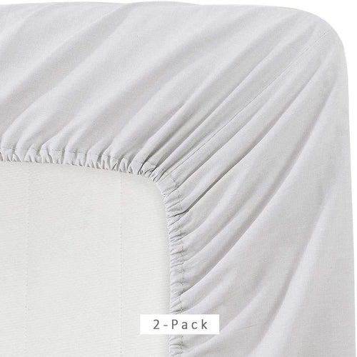 Breathable Luxury 2 Pack Fitted Hospital Bed Sheets with Elastic All Around for a Double Brushed Ultra Soft Breathable 100% Microfiber ... - Luxury Bed Sheet Set with Deep Pockets Detail