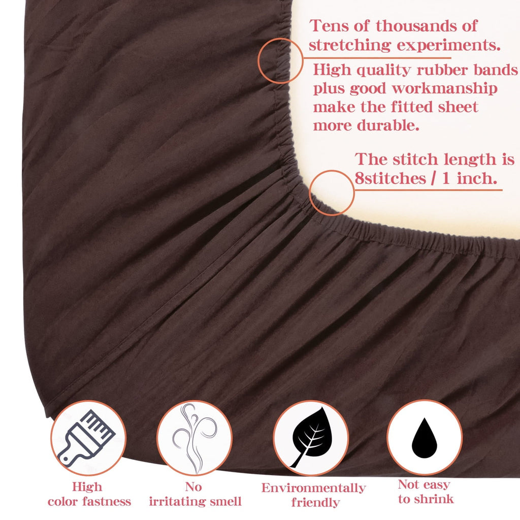 Premium Egyptian Cotton Premium 1800 Series Microfiber Queen Fitted Sheet with Deep Pocket, Ultra Soft and Breathable Fitted Bed Sheet, 60x80... - Luxury Bed Sheet Set with Deep Pockets Detail
