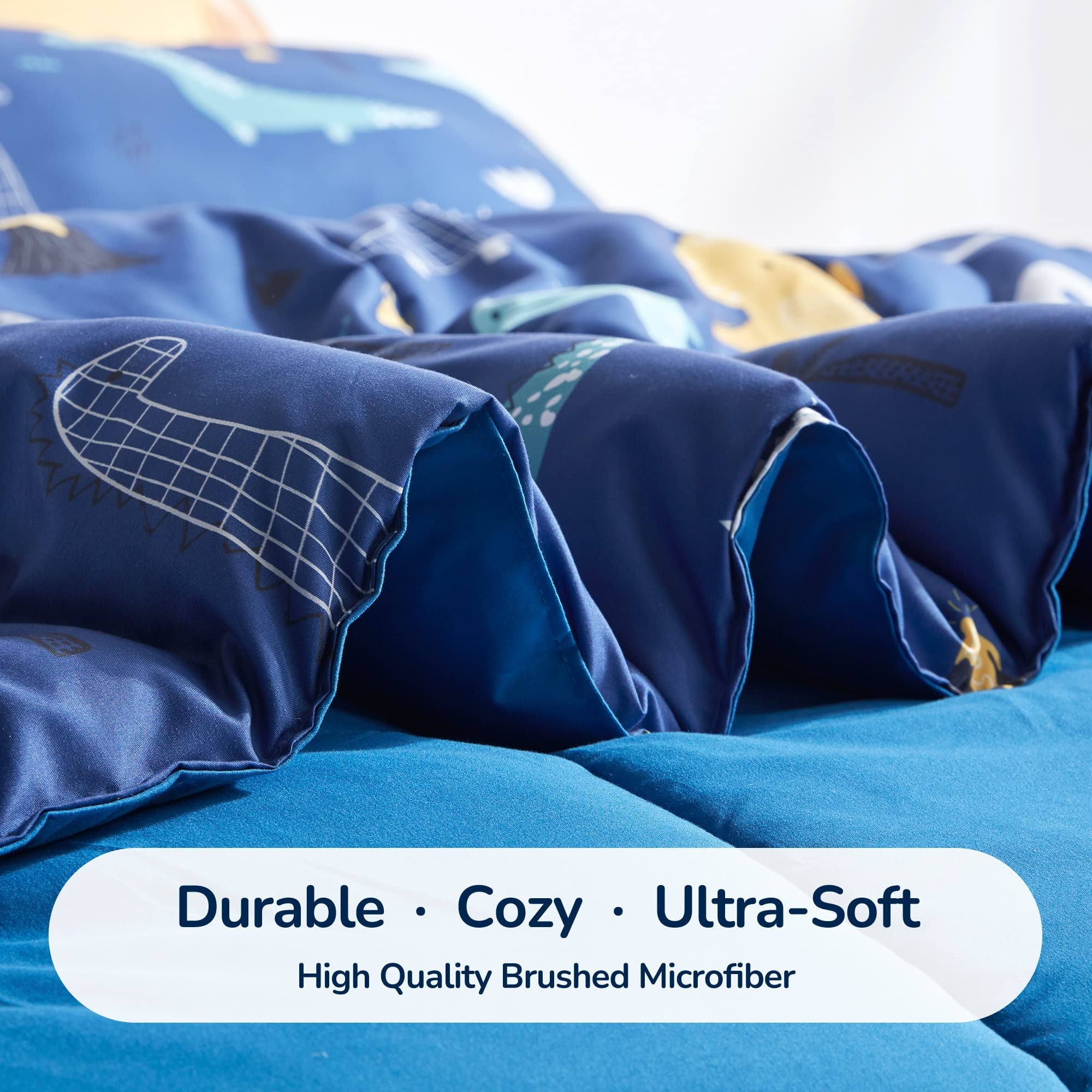 Luxurious Quilted Kids Bedding Comforter Set Twin/Twin Xl Size - Super Soft & Cute Printed 2-Piece Comforter Set All Seasons for Boys, ... - All-Season Down Alternative Comforter Insert Detail