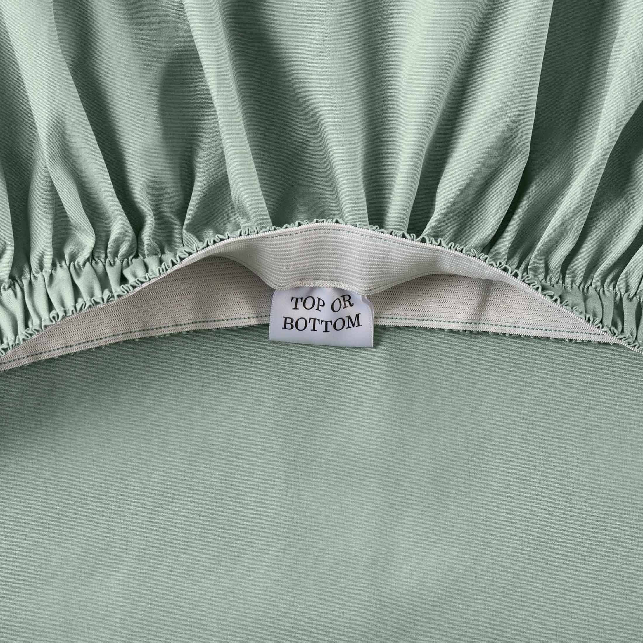 Breathable Luxury Cool & Crisp 4-Piece 300 Thread Count Green River Cotton Percale Sheet Set, Queen - Luxury Bed Sheet Set with Deep Pockets Detail