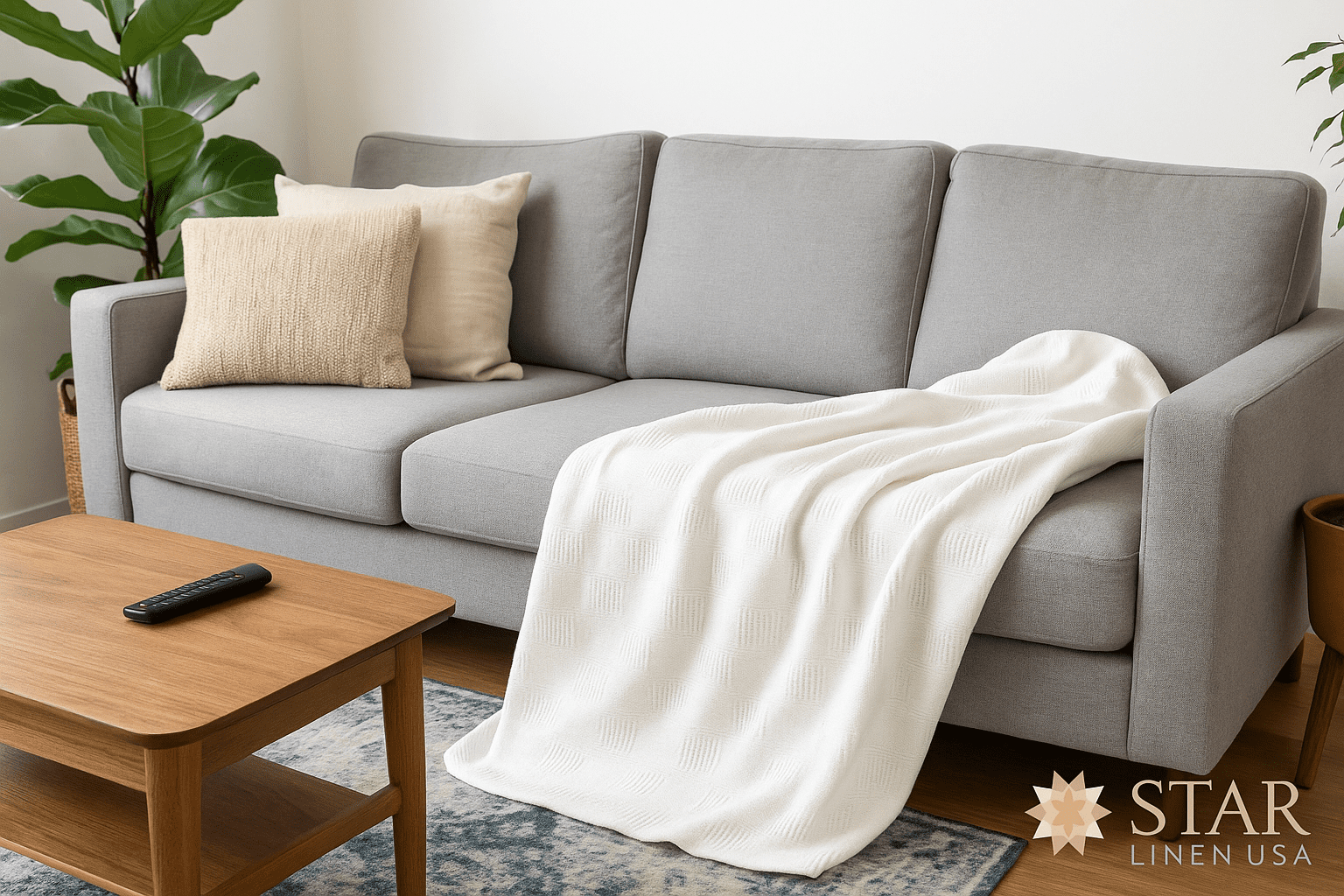 Lightweight Warm Hospital Thermal Blanket Throw Snag Free | 100% Cotton | Twin 66"x90" | White (1) - Cozy Fleece Throw Blanket for Couch & Bed Detail