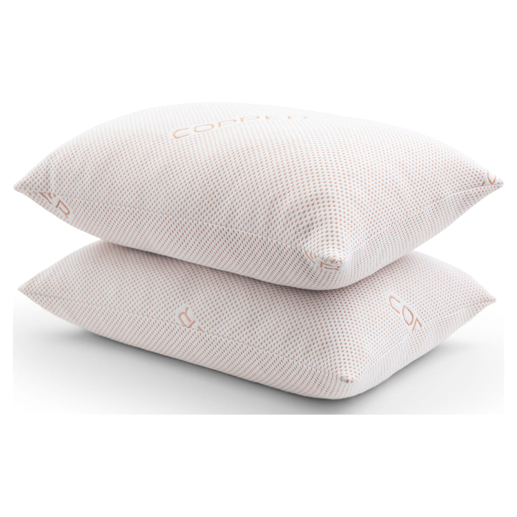 Orthopedic Support Luxury Knit Bed Pillow 2 Pack, Standard/Queen, Polyester - Decorative Throw Pillow Cushion for Sofa & Bed Detail
