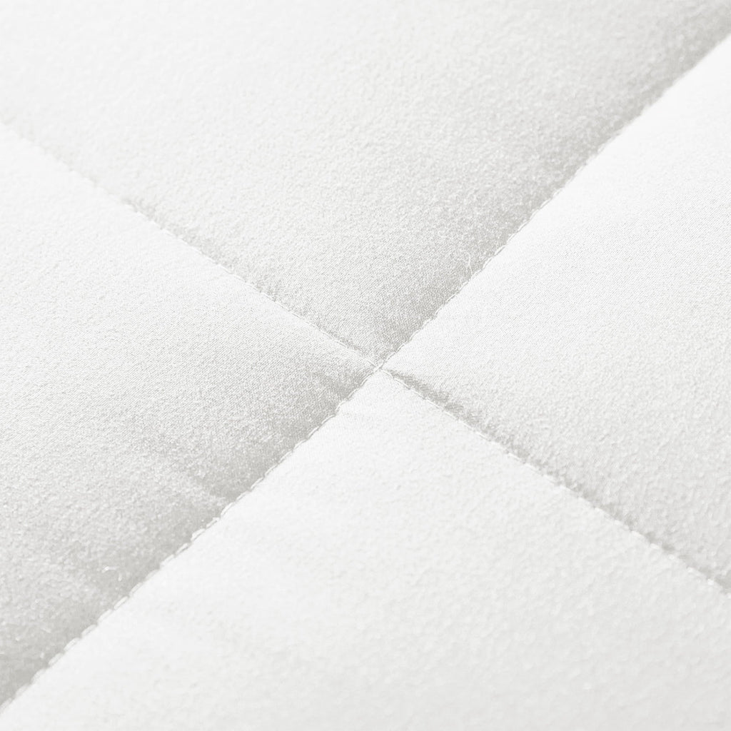 Luxurious Quilted Queen Comforter Set White, 3-Piece Solid Comforter Duvet Insert with Corner Tabs, Lightweight Bedding Down Alternativ... - Hypoallergenic Ultra-Fluffy Quilt for Winter Detail