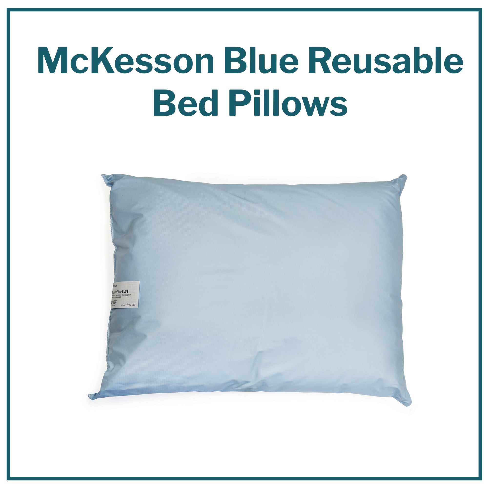 Decorative Plump Reusable Water-Resistant Soft Polyester Fill Blue Bed Pillow, 19" x 25", 1 Ct - Decorative Throw Pillow Cushion for Sofa & Bed Detail