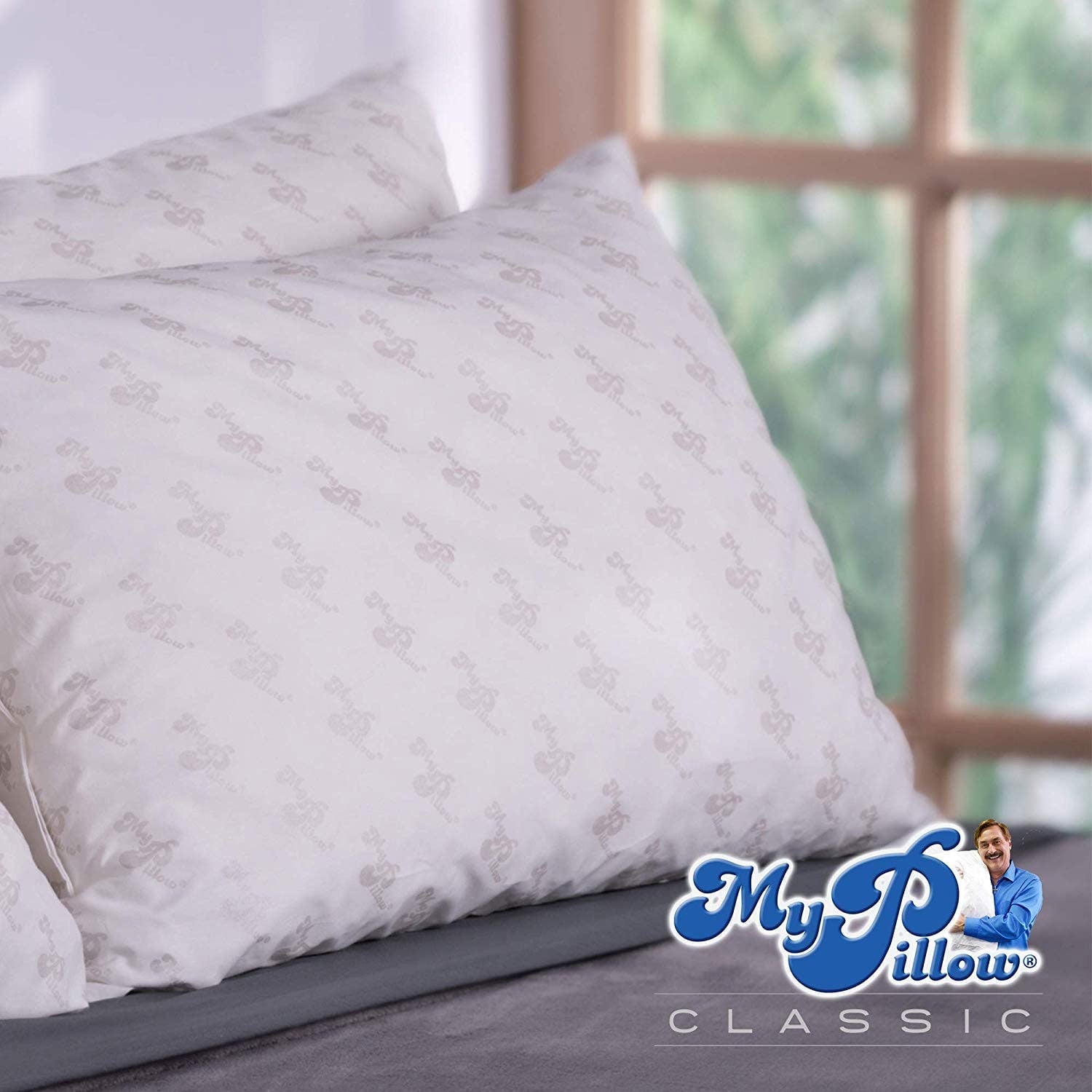 Hotel Collection Foam King Sized Bed Deep Sleep Pillow, Green Firm Fill - Hotel Quality Plush Sleeping Pillows Detail