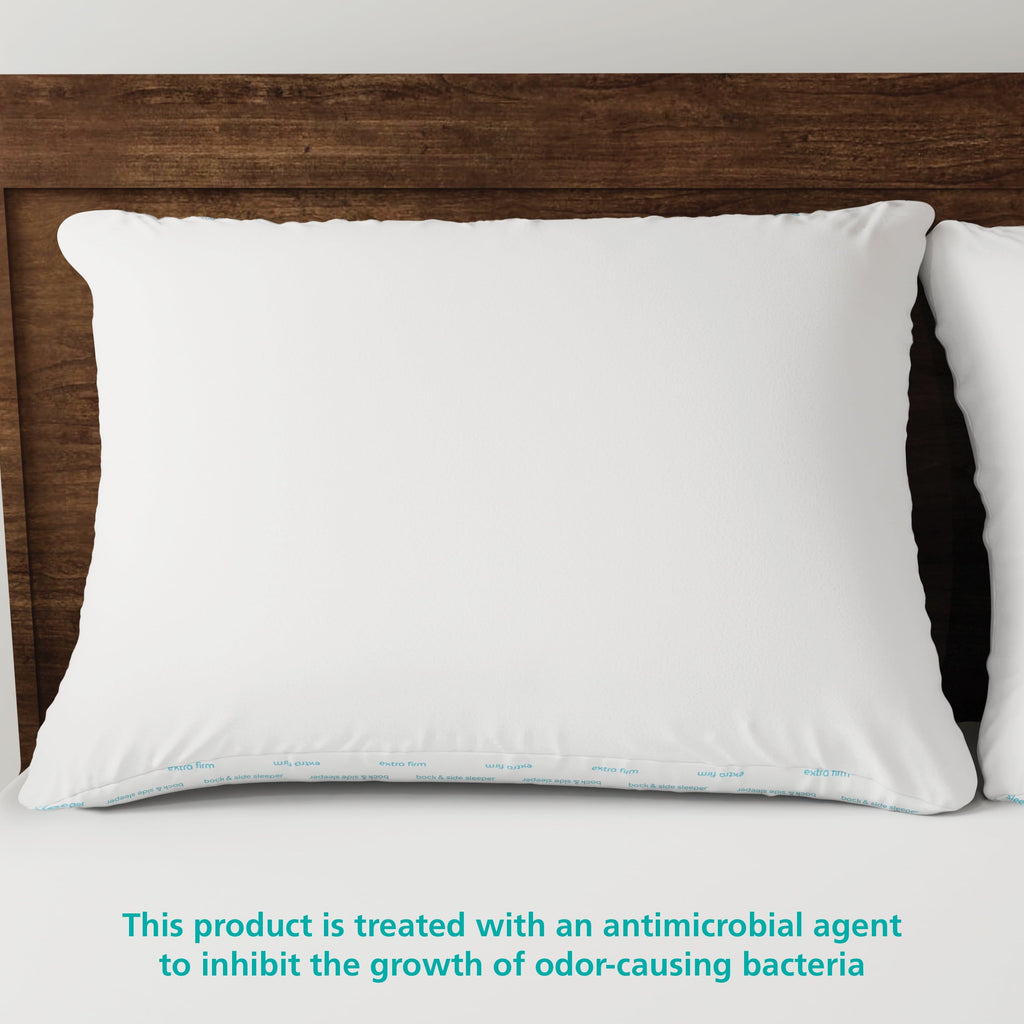 Hotel Collection (2 pack) Back & Side Sleeper Bed Pillow, Standard/Queen - Extra Firm Support (4 Pack) - Hotel Quality Plush Sleeping Pillows Detail