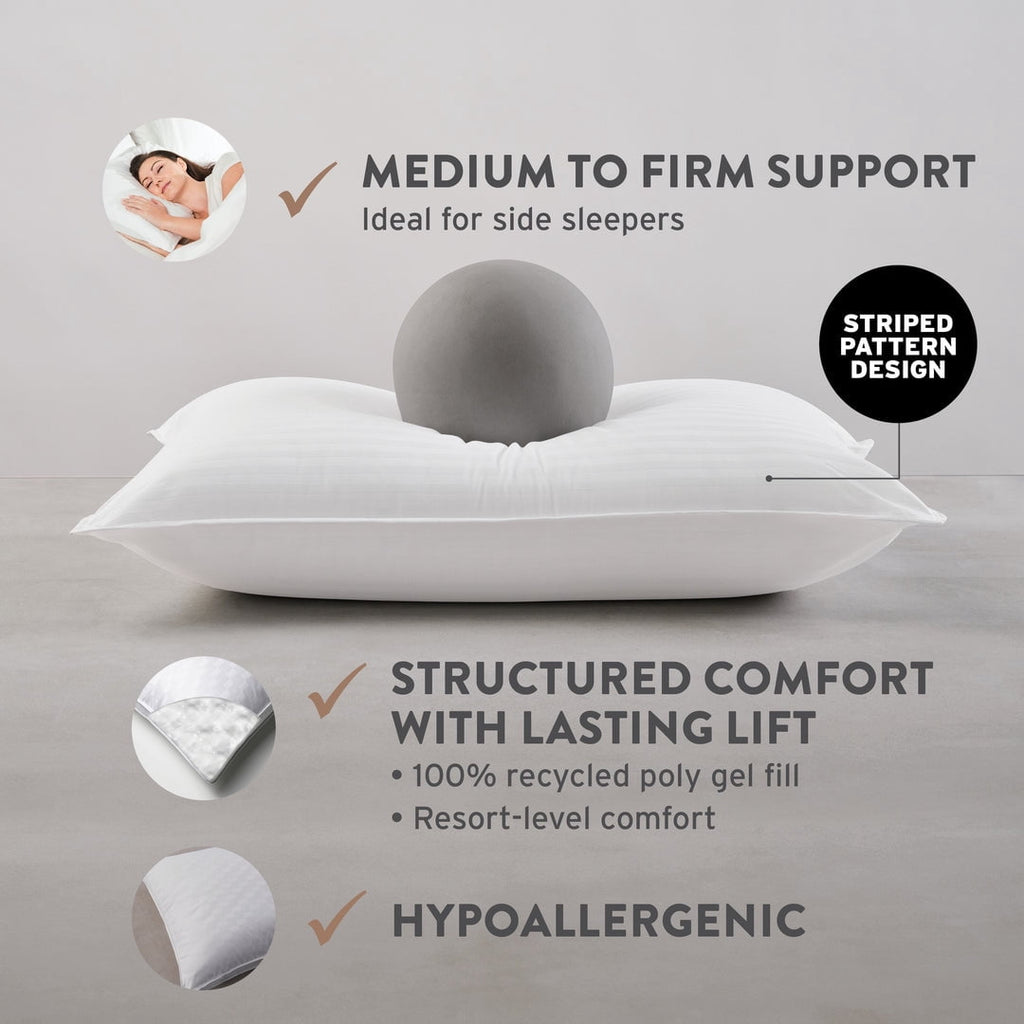 Hotel Collection Dolce Notte II Stomach, Side and Back Sleeper Bed Pillow for Sleeping | Hotel and Resort Quality | Hypoallergenic, Do... - Decorative Throw Pillow Cushion for Sofa & Bed Detail