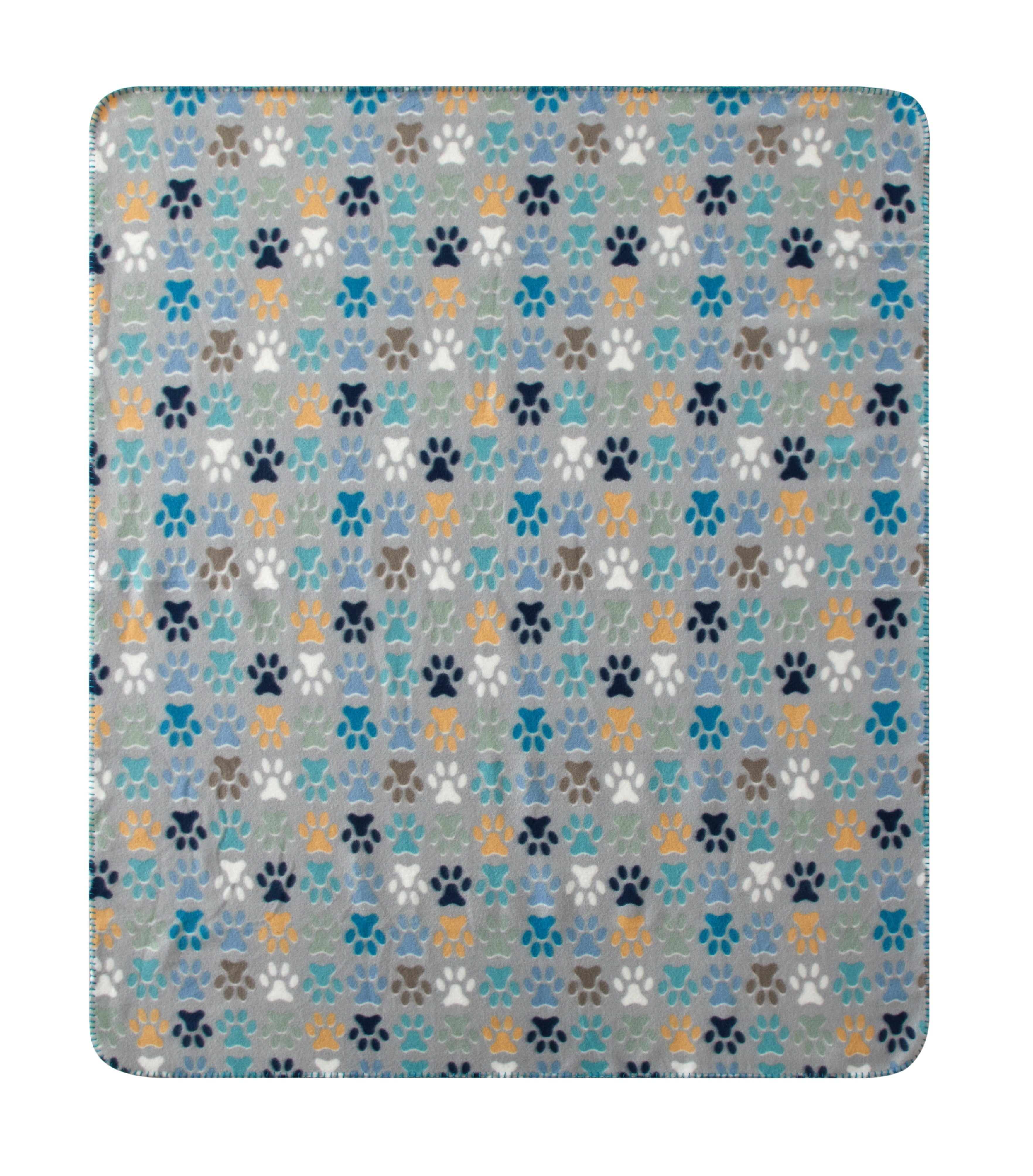 Cozy Fleece Cozy Fleece Throw Blanket, Gray Paw 50" x 60", All Ages - Cozy Fleece Throw Blanket for Couch & Bed Detail