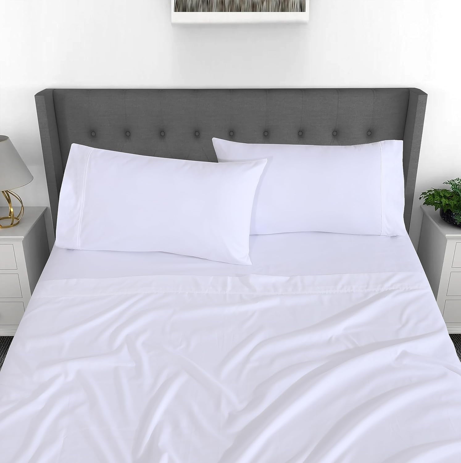 Ultra-Soft Set - Luxurious Silky Soft Microfiber Bedding - Cozy & Comfy - 15 inch Deep Pocket (Fits up to 17") Hotel Bed - 4 Pcs... - Luxury Bed Sheet Set with Deep Pockets Detail