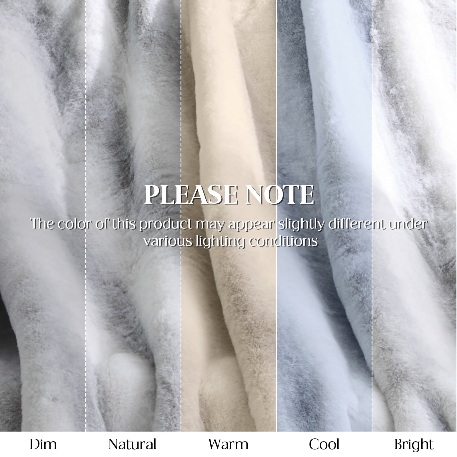 Super Soft Flannel Luxury Faux Fur Throw Blanket for Bed Super Thick Warm Fuzzy Blankets for Bedroom Living Room, 60" x 80", White - Lightweight Plush Warm Blanket for All Seasons Detail