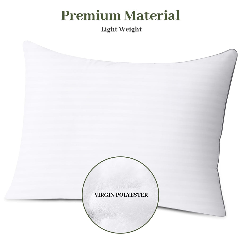 Fluffy Shredded Pillows Standard Size Set of 2, Hotel Quality, Down Alternative Gusseted Bed Pillows for Side, Back, And Stomach Slee... - Orthopedic Shredded Foam Bed Pillow Set Detail
