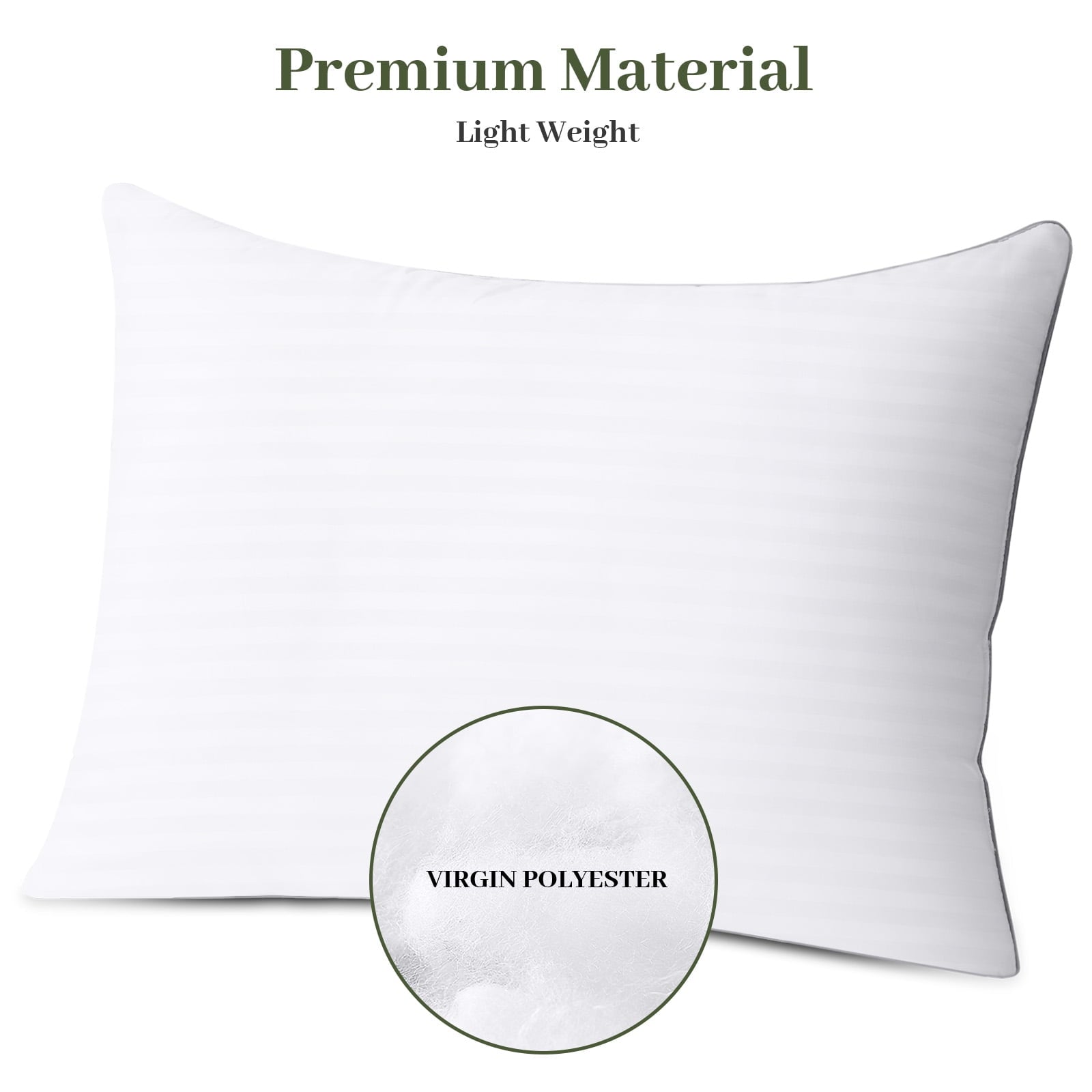 Fluffy Shredded Pillows Standard Size Set of 2, Hotel Quality, Down Alternative Gusseted Bed Pillows for Side, Back, And Stomach Slee... - Orthopedic Shredded Foam Bed Pillow Set Detail