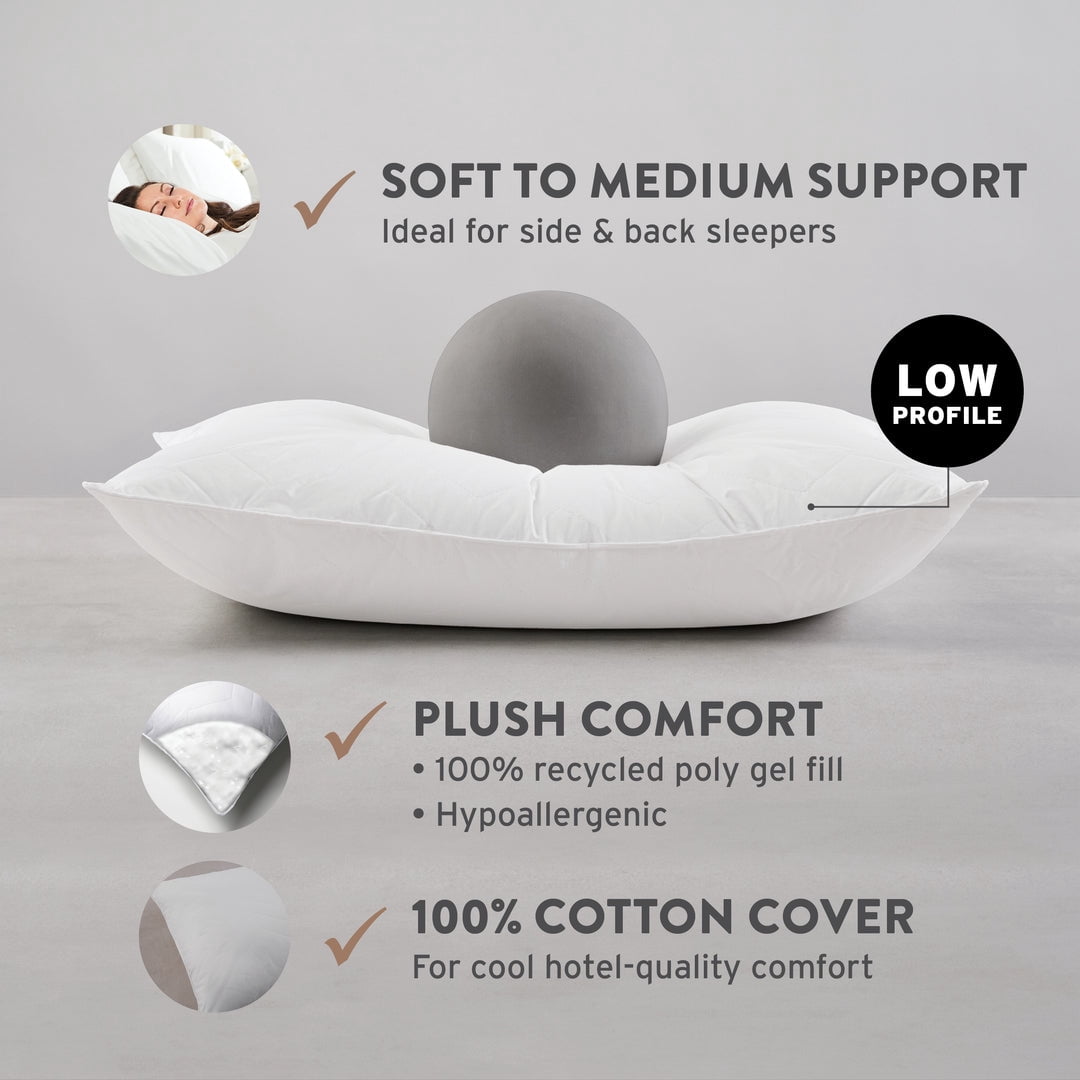 Orthopedic Support Sahara Nights | Stomach & Back Sleeper Pillow for Adults | , 100% Cotton Case, Gel Fiber Fill | Soft, Machine Washabl... - Decorative Throw Pillow Cushion for Sofa & Bed Detail