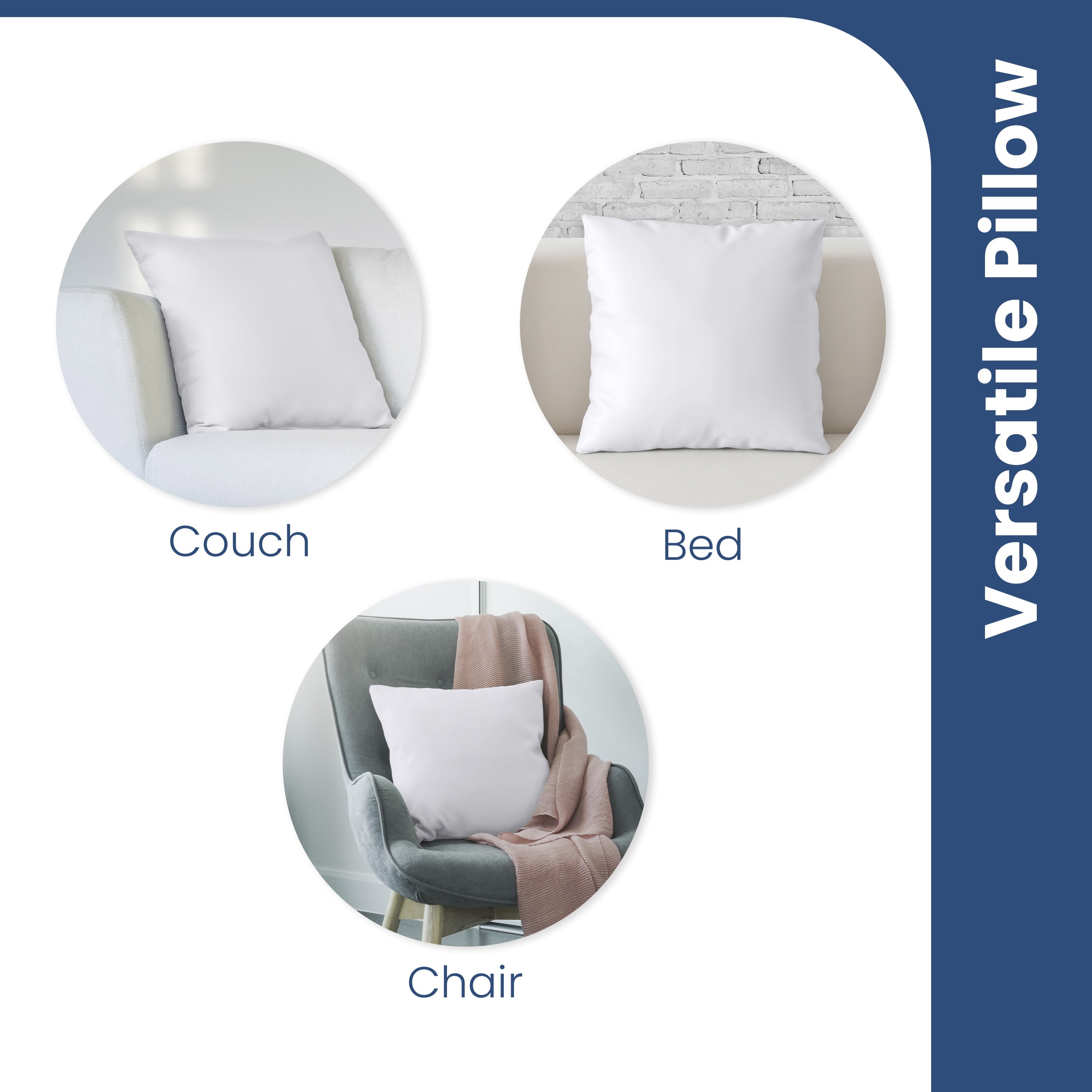 Fluffy Shredded Down Alternative White Euro Pillow Insert 26x26 – Soft & Durable - Hotel Quality Plush Sleeping Pillows Detail