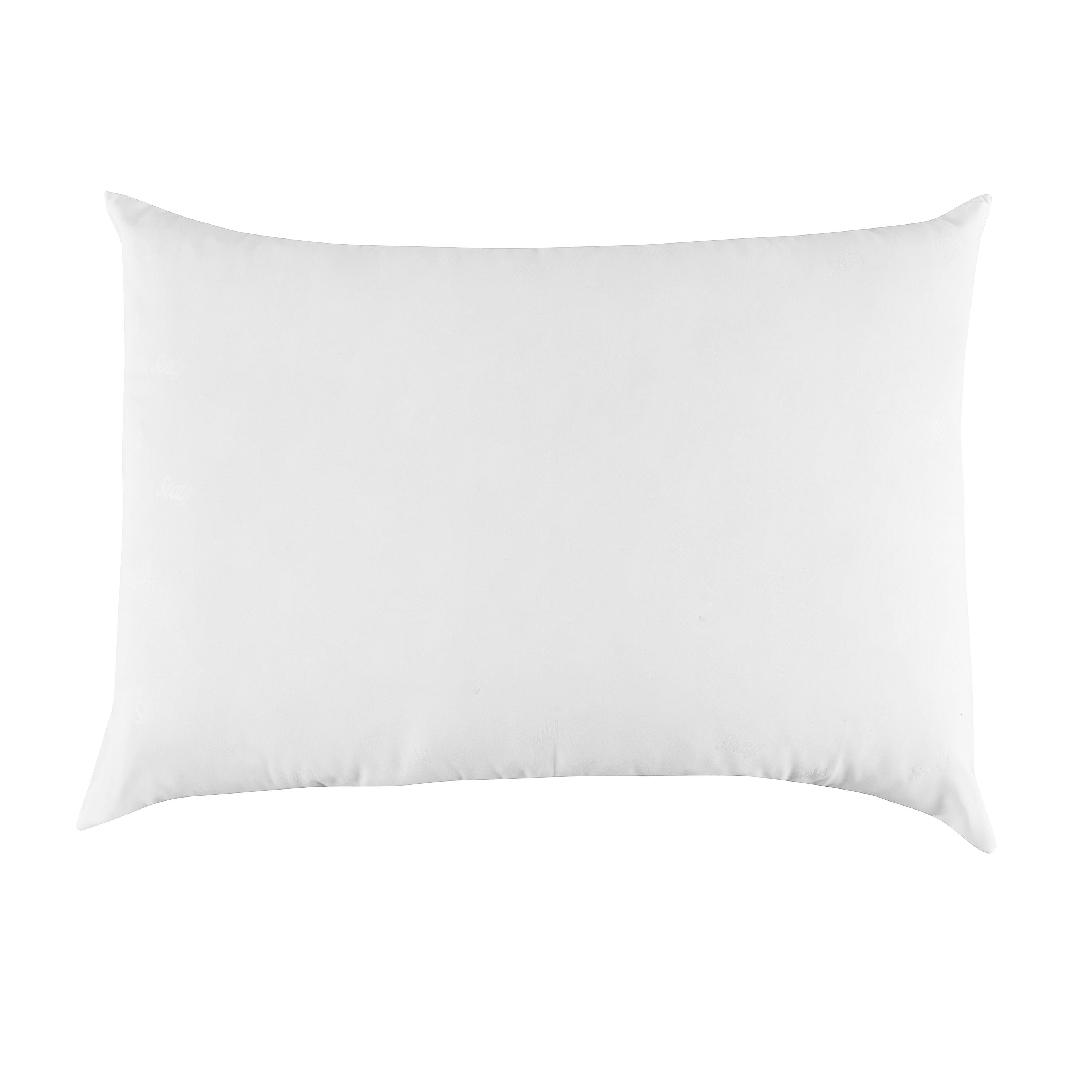 Ergonomic Memory Foam Cotton Fresh Bed Pillow, S/Q, White- 2 Pack Antimicrobial Allergy Defense Fabric - Hotel Quality Plush Sleeping Pillows Detail