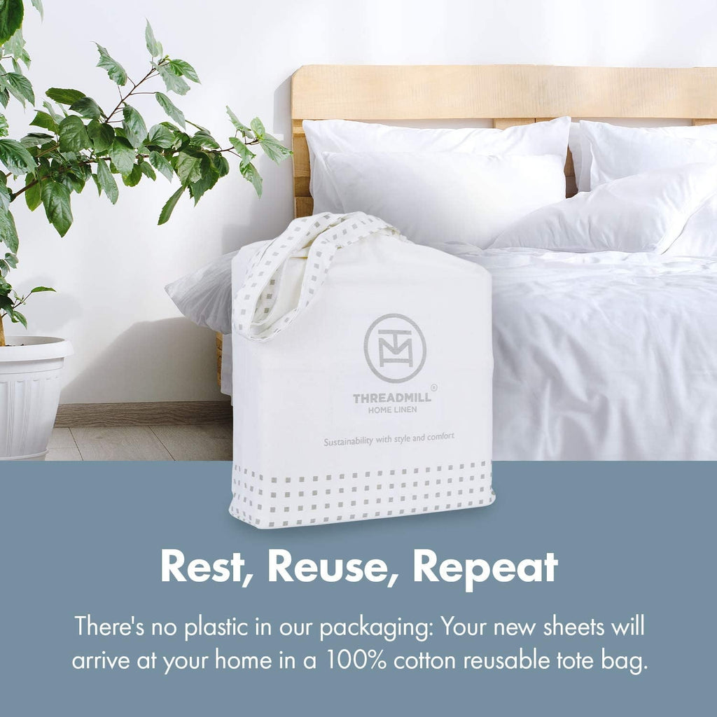 Wrinkle-Resistant 600 Thread Count 4-Piece Queen Bed Sheet Set, Sateen Weave, Sage Green - Premium Ultra-Soft Pillowcase Pair for Sleeping Detail
