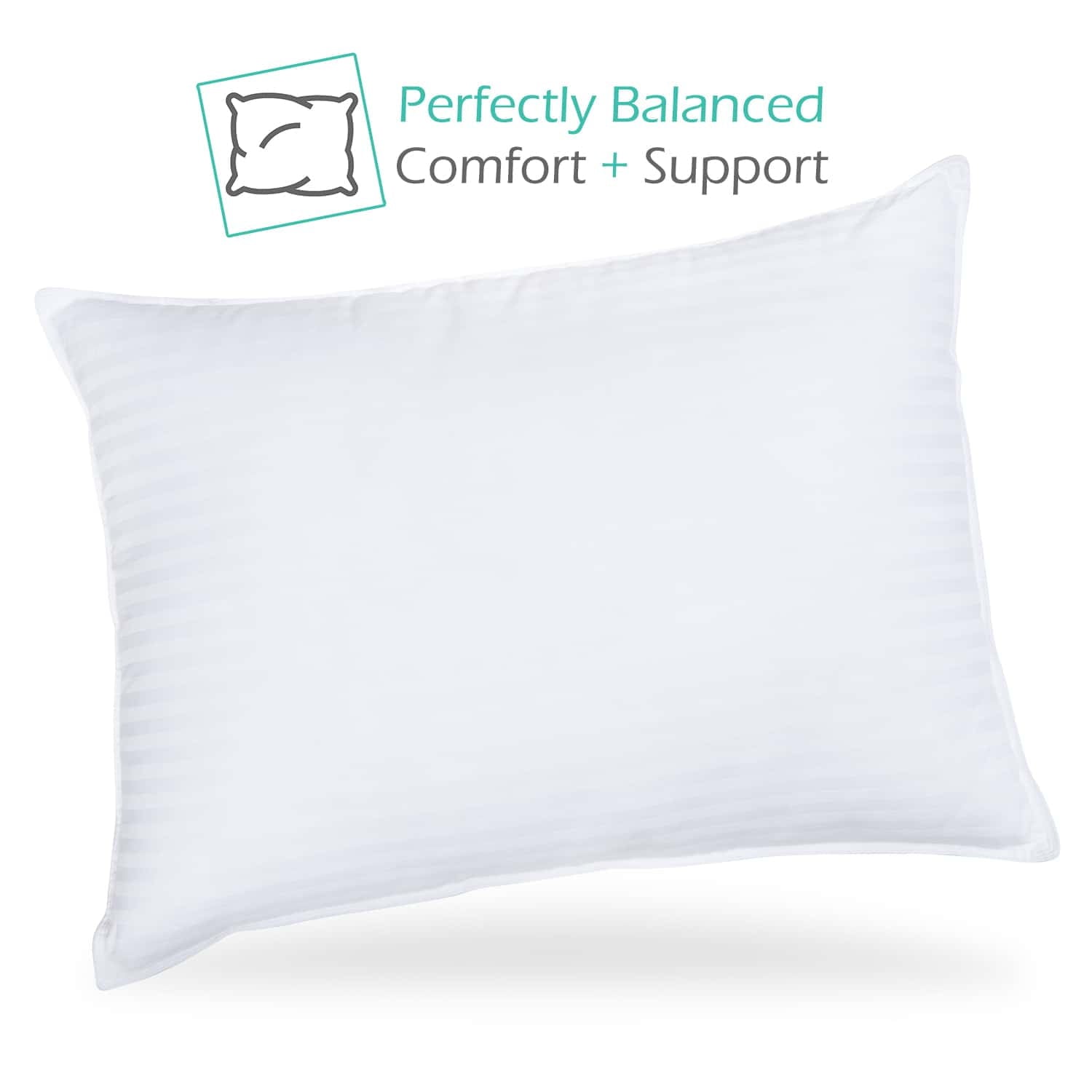 Orthopedic Support Down Alternative Pillow, Stanard/Queen Pillows for Bed, Soft Supportive Hotel Quality Pillows - Orthopedic Shredded Foam Bed Pillow Set Detail